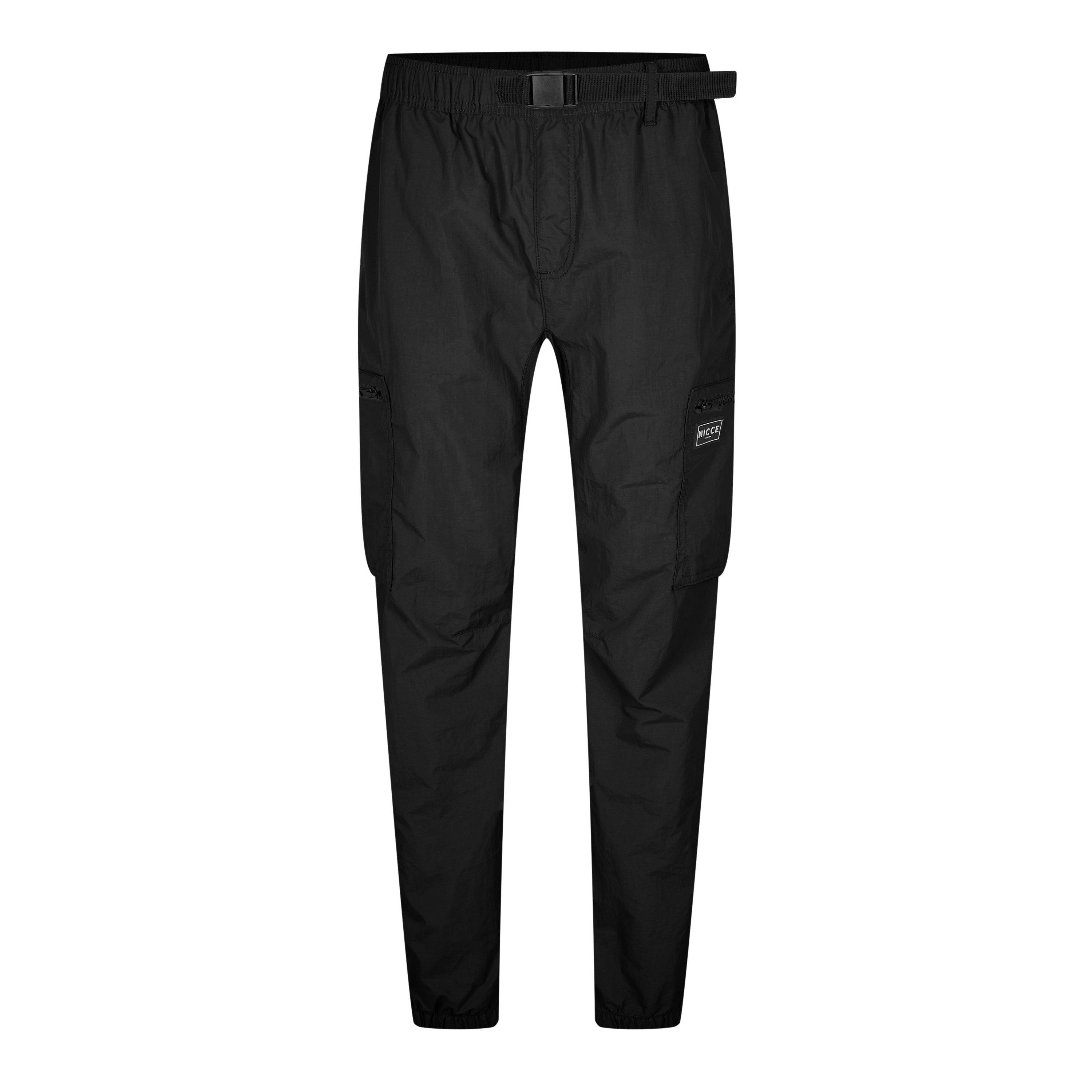 Black - Nicce - Toddy Cargo Trousers Mens - 1