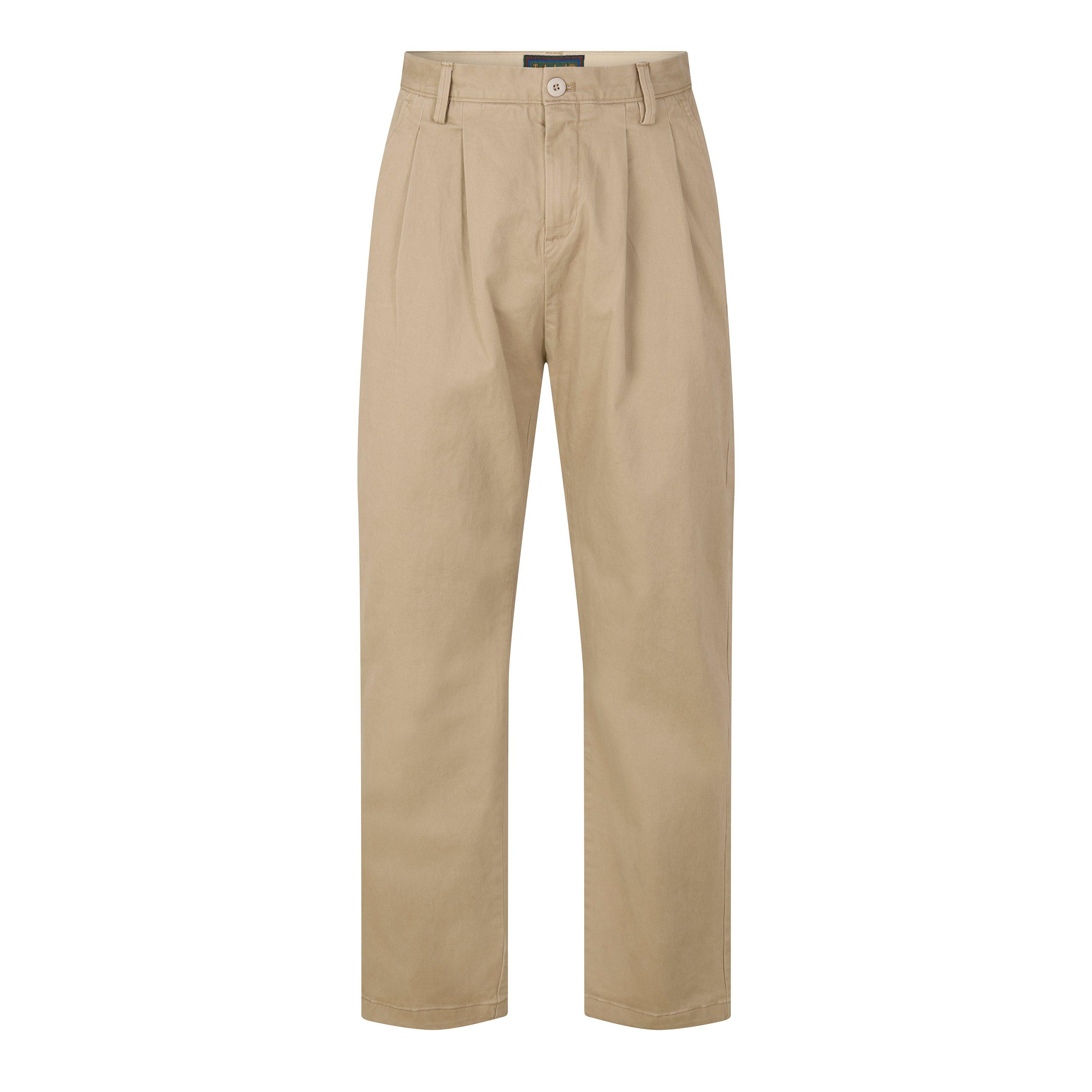 Beige - Timberland - Twill Plead Trouser Mens - 1