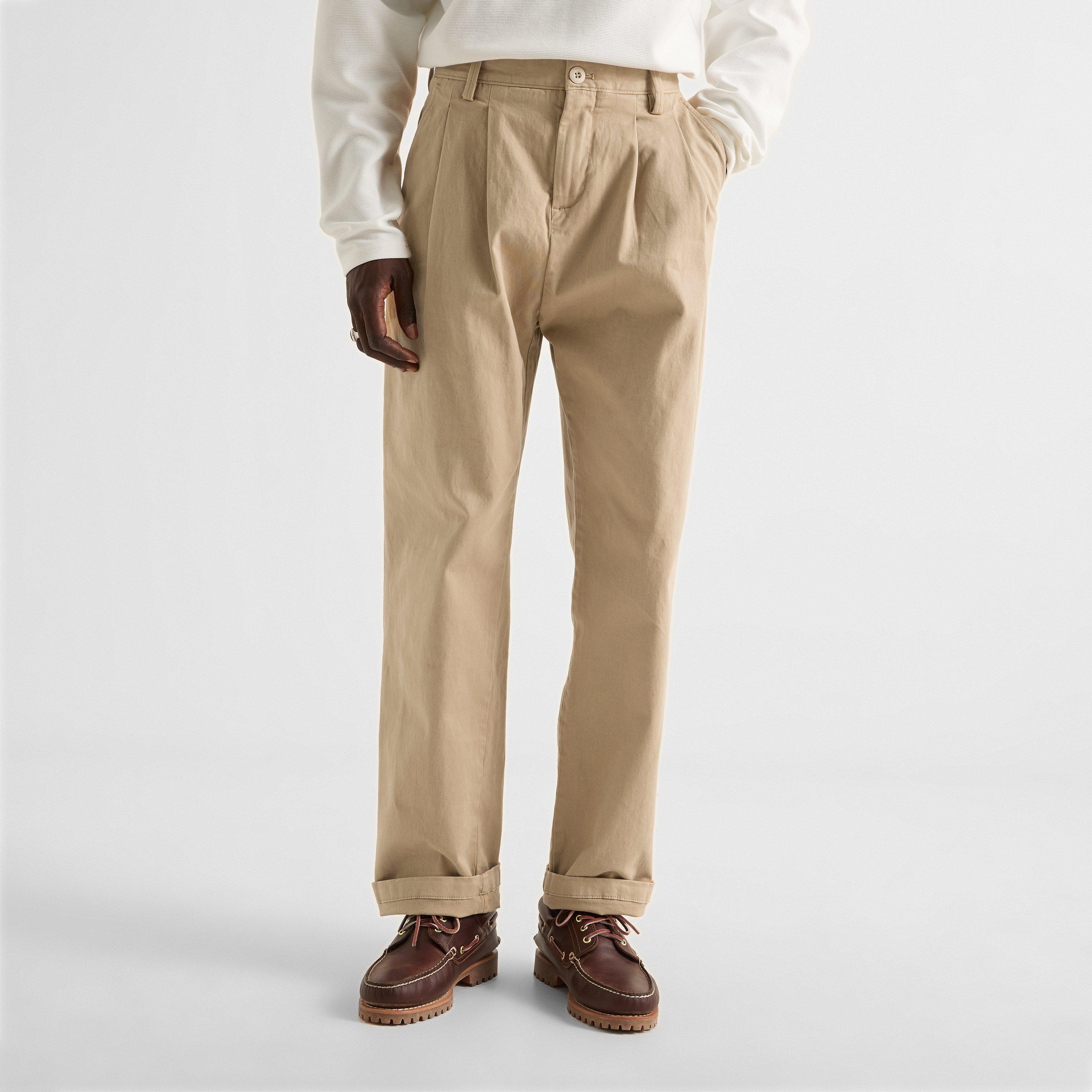 Beige - Timberland - Men's Claremont Cotton Twill Straight Trousers - 3