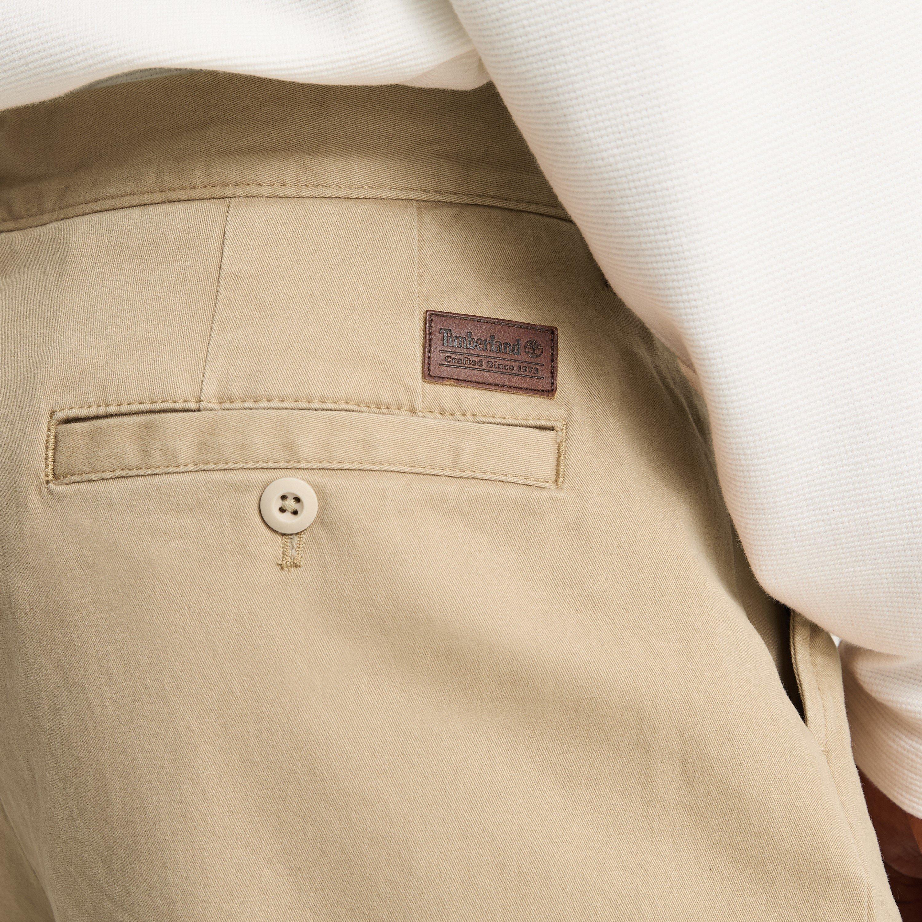 Beige - Timberland - Men's Claremont Cotton Twill Straight Trousers - 5