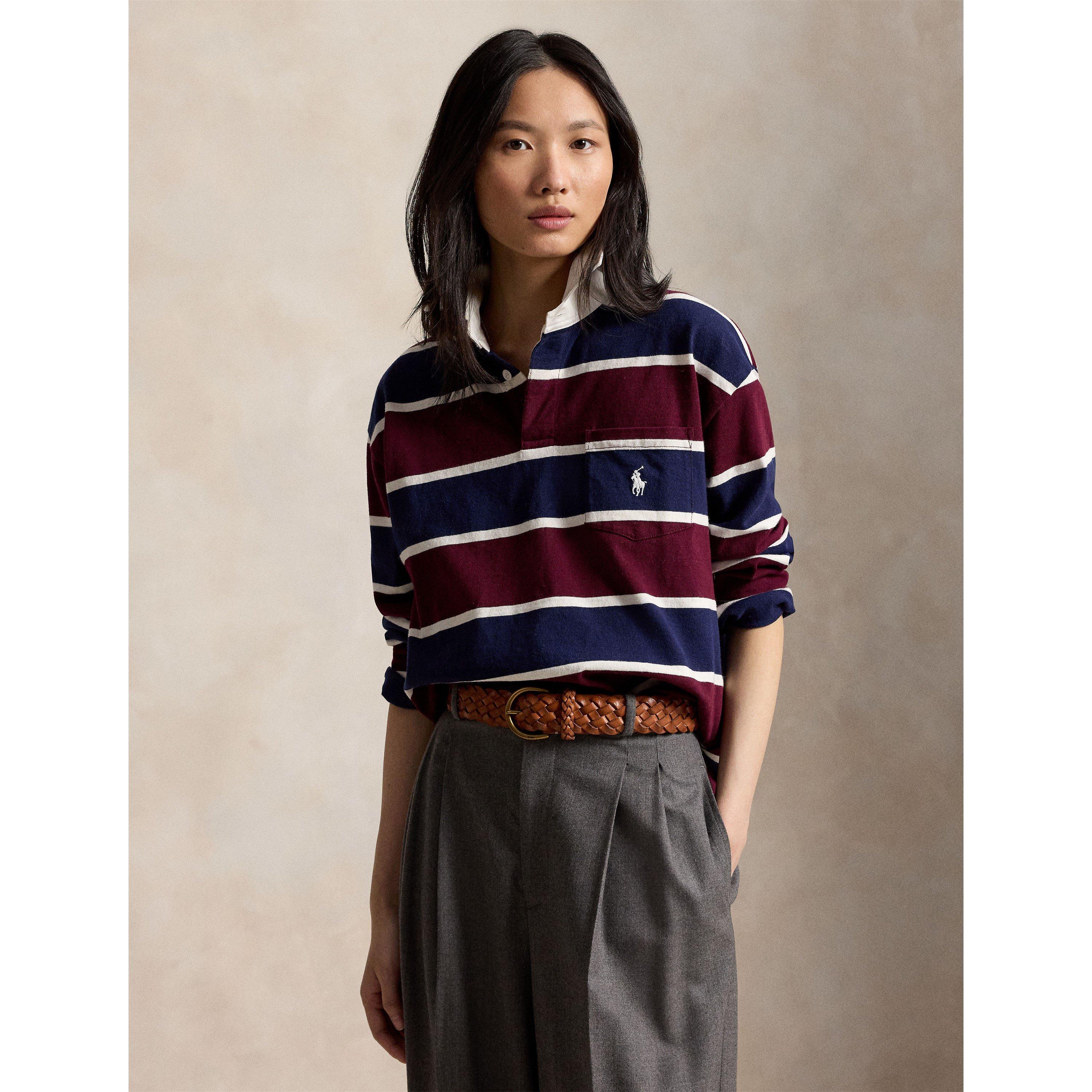 Harvard Wine - Polo Ralph Lauren - Women's Rugby Long Sleeve Polo Shirt - 3