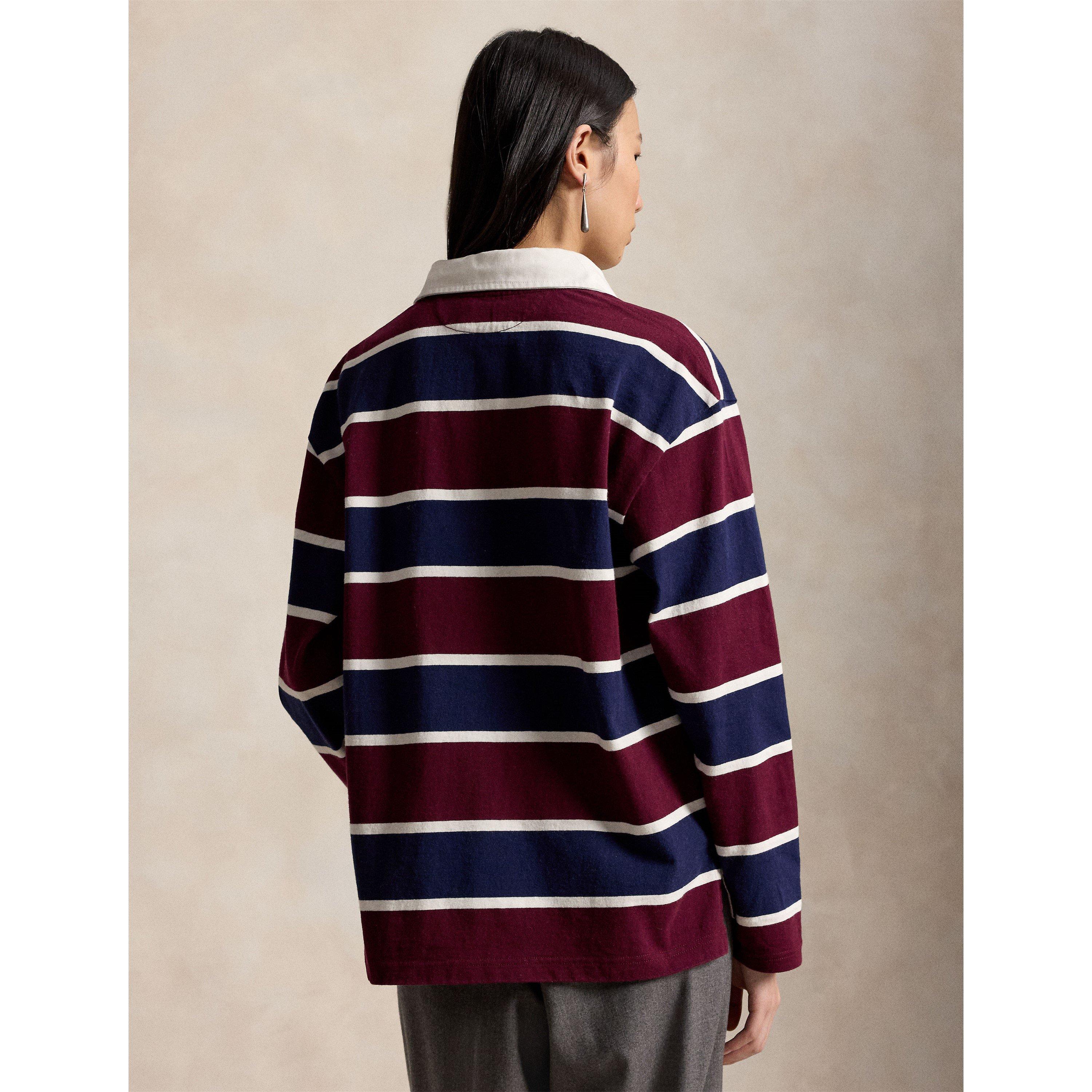 Harvard Wine - Polo Ralph Lauren - Women's Rugby Long Sleeve Polo Shirt - 4