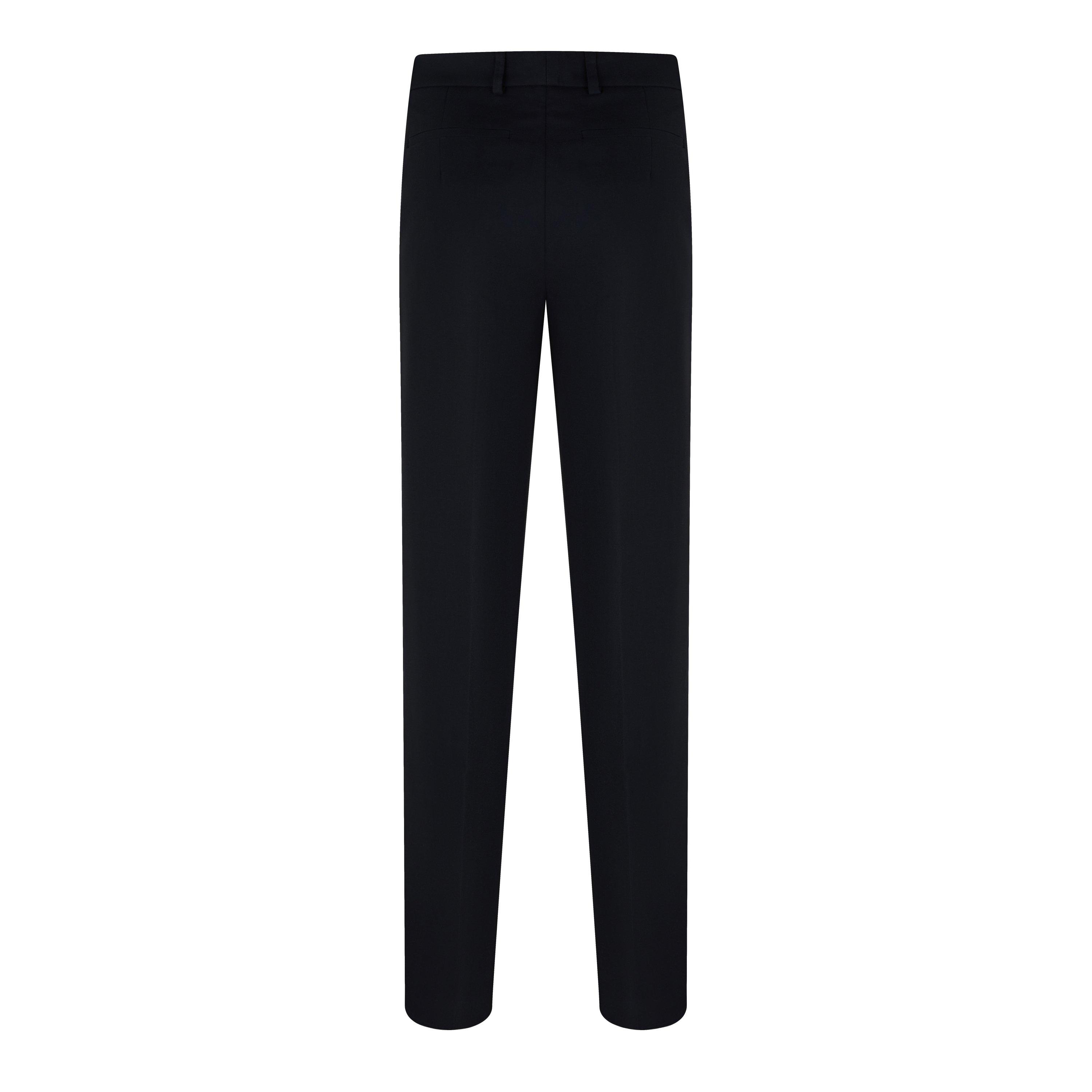 Black - Off White - Men's High-Waisted Tailored Trousers - 2