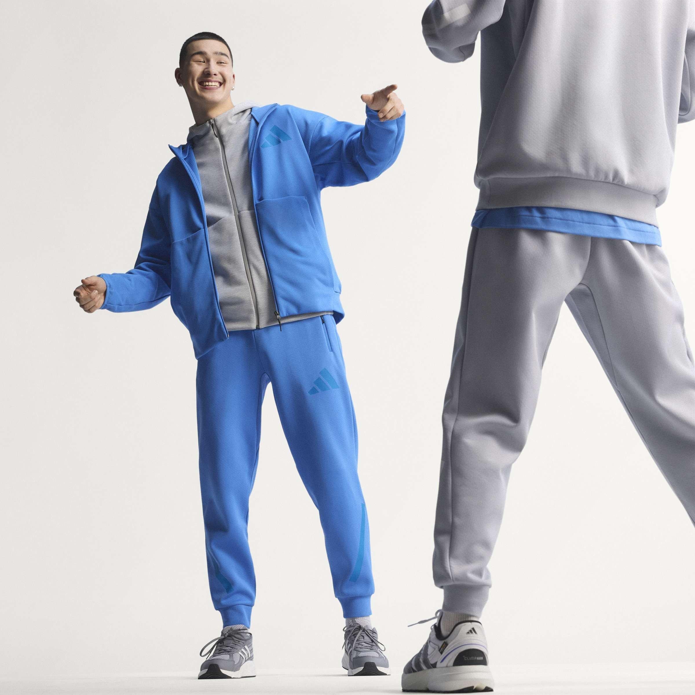 Rayblu - adidas - Men's Z.N.E. Tapered-Fit Tracksuit Bottoms - 9