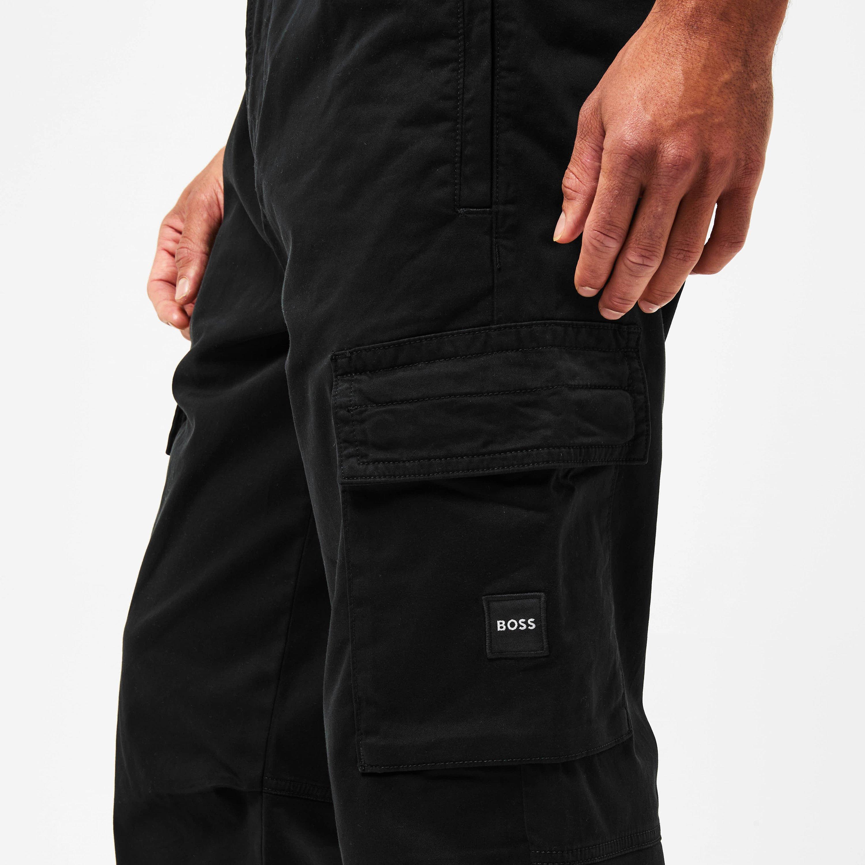 Black - Boss - Men's HBO Sisla Cargo Trousers - 5