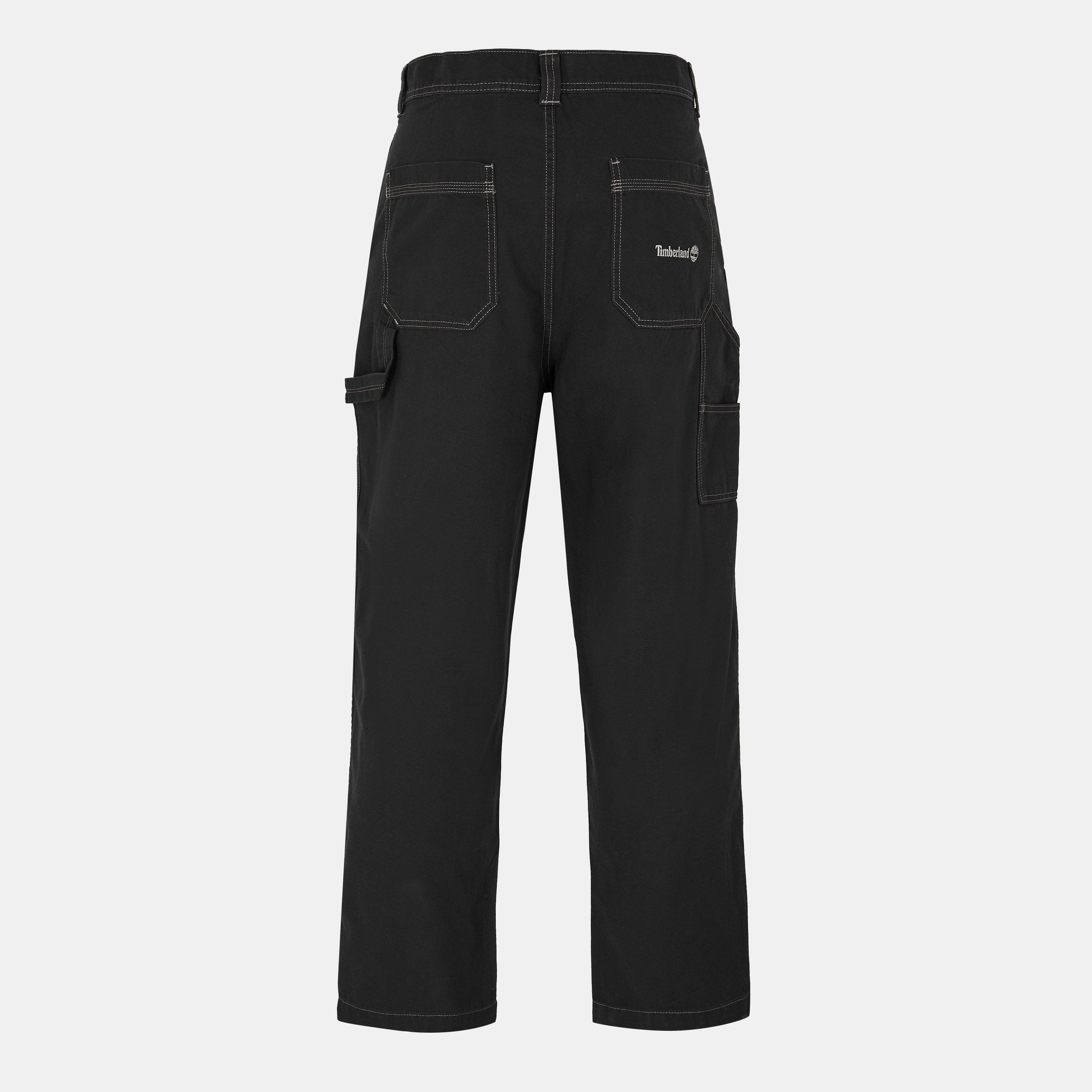 Black - Timberland - Men's Canvas Straight Leg Trouser - 2