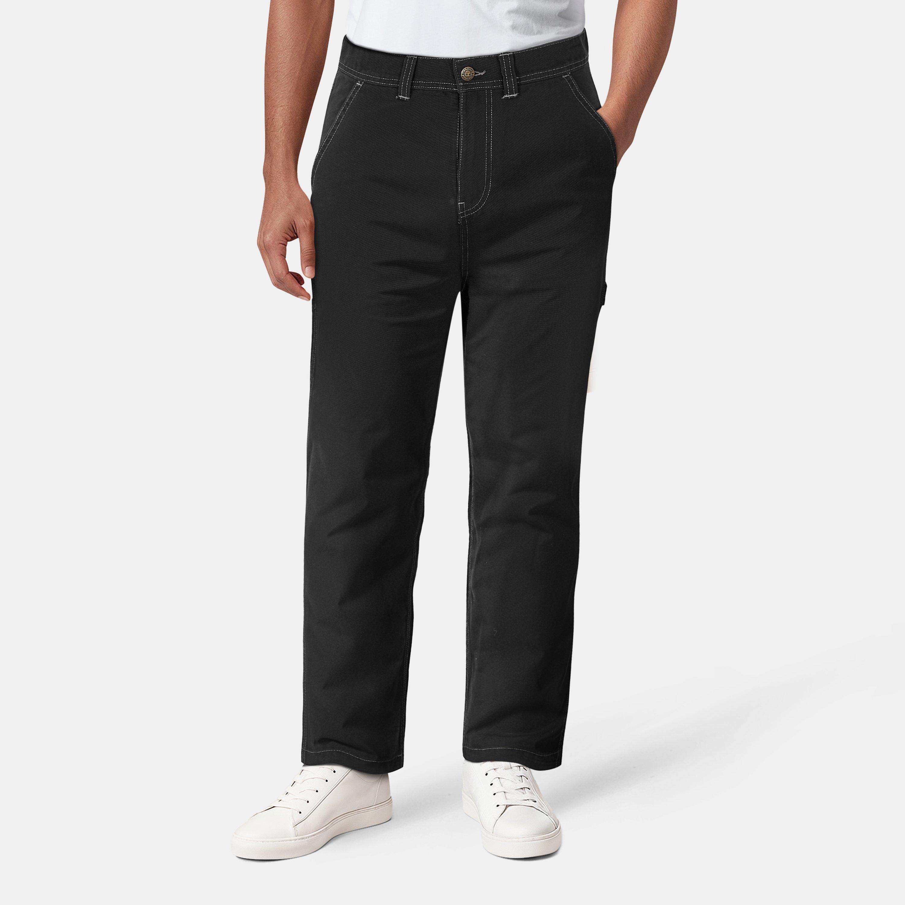 Black - Timberland - Men's Canvas Straight Leg Trouser - 3