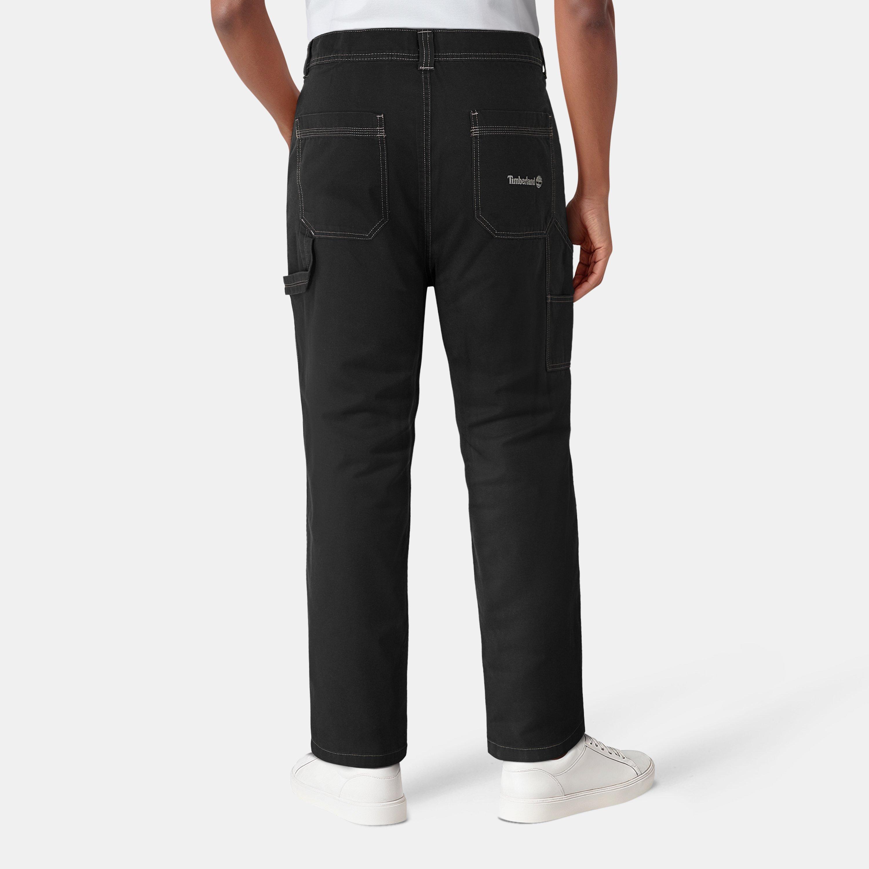 Black - Timberland - Men's Canvas Straight Leg Trouser - 4