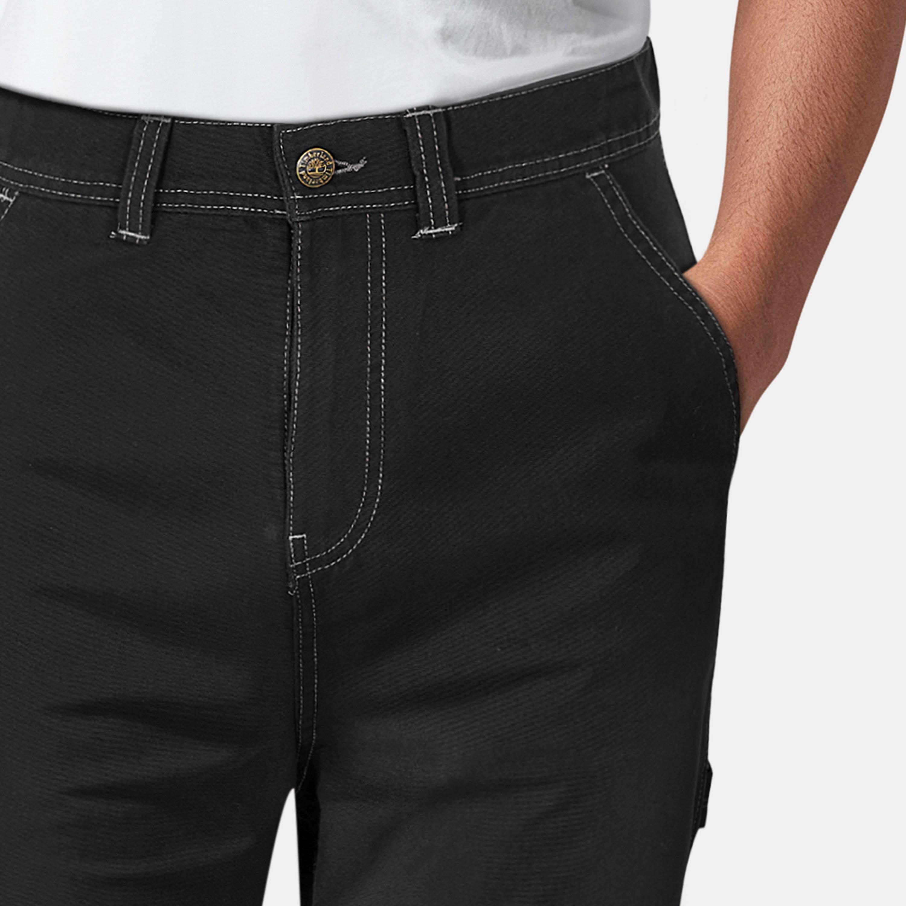 Black - Timberland - Men's Canvas Straight Leg Trouser - 5