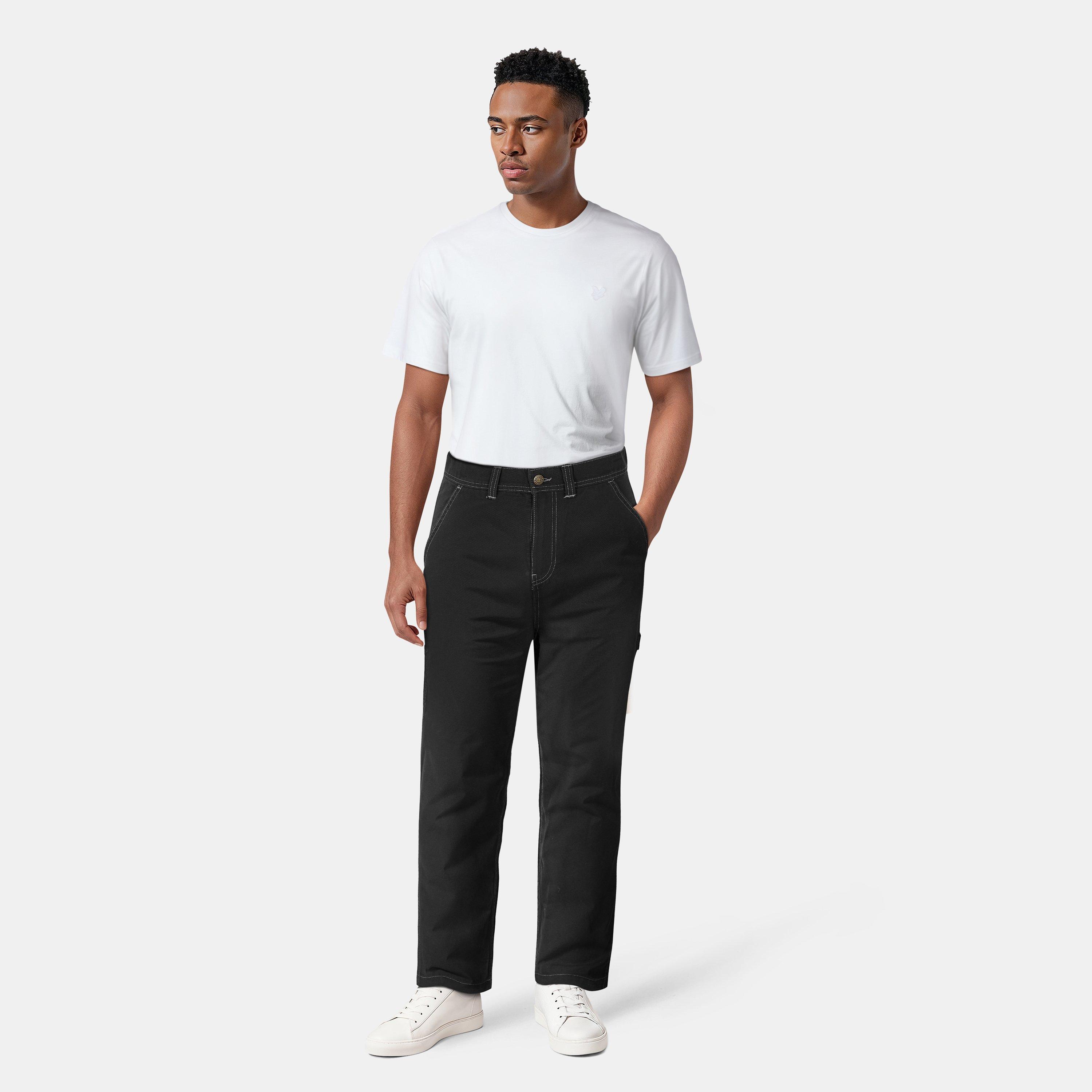 Black - Timberland - Men's Canvas Straight Leg Trouser - 6