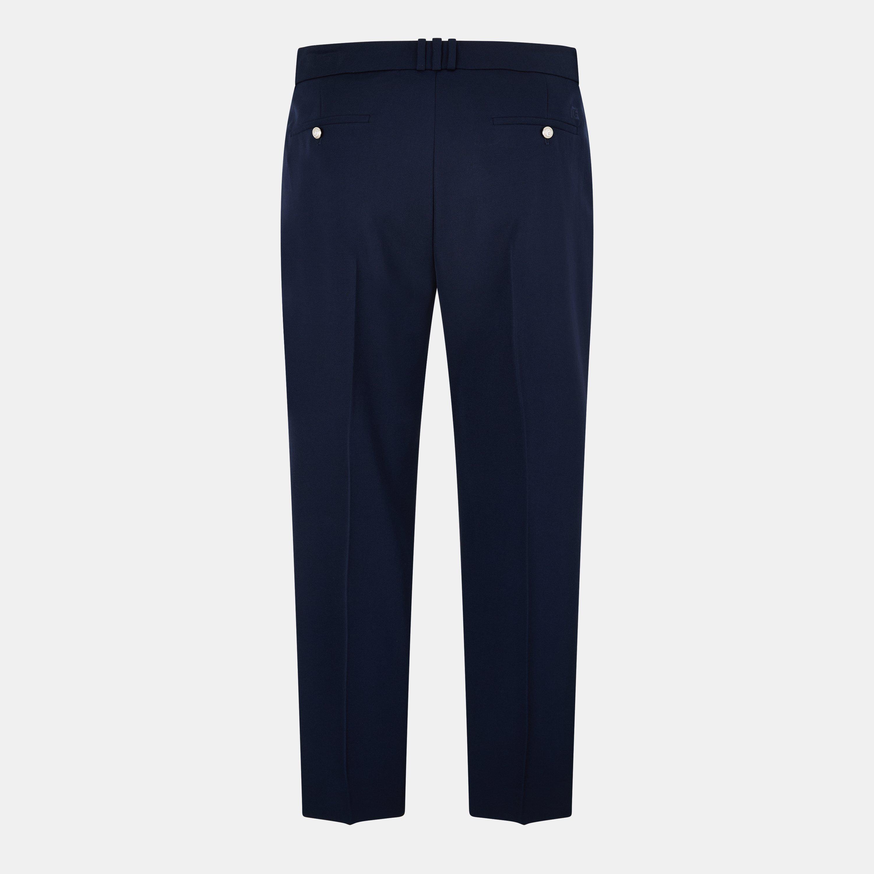 Navy - Balmain - Men's Tailor Straight Leg Trouser - 2