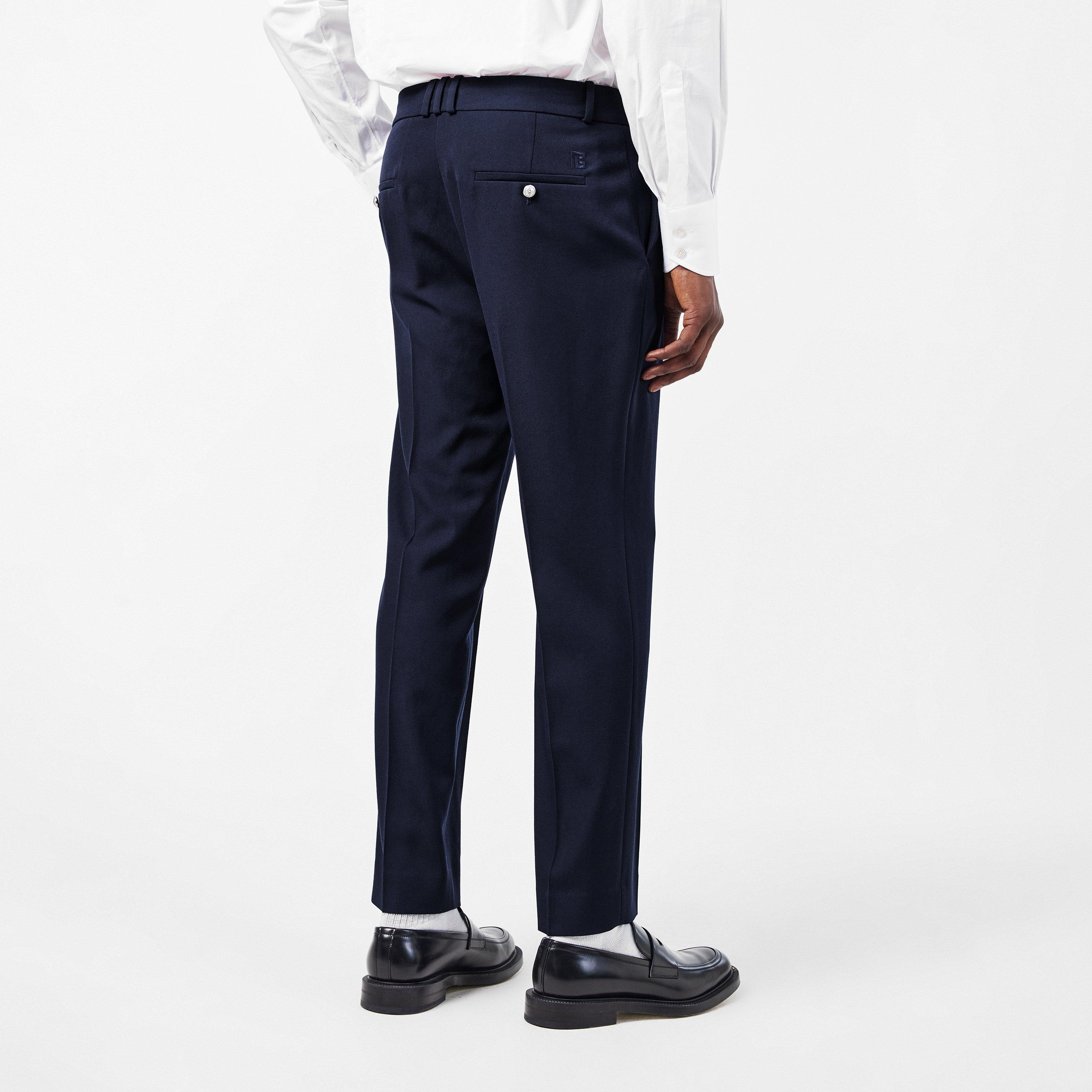 Navy - Balmain - Men's Tailor Straight Leg Trouser - 4