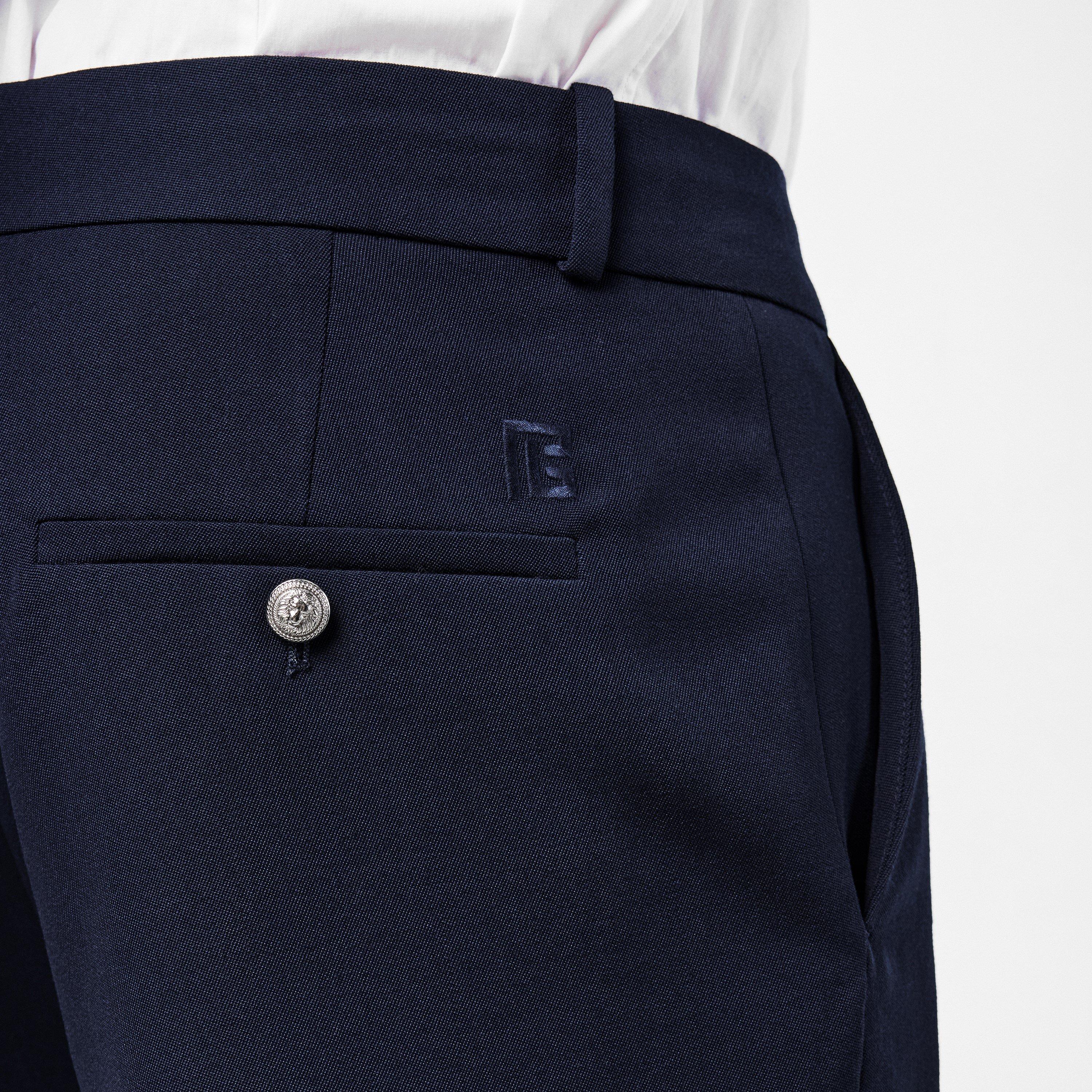 Navy - Balmain - Men's Tailor Straight Leg Trouser - 5