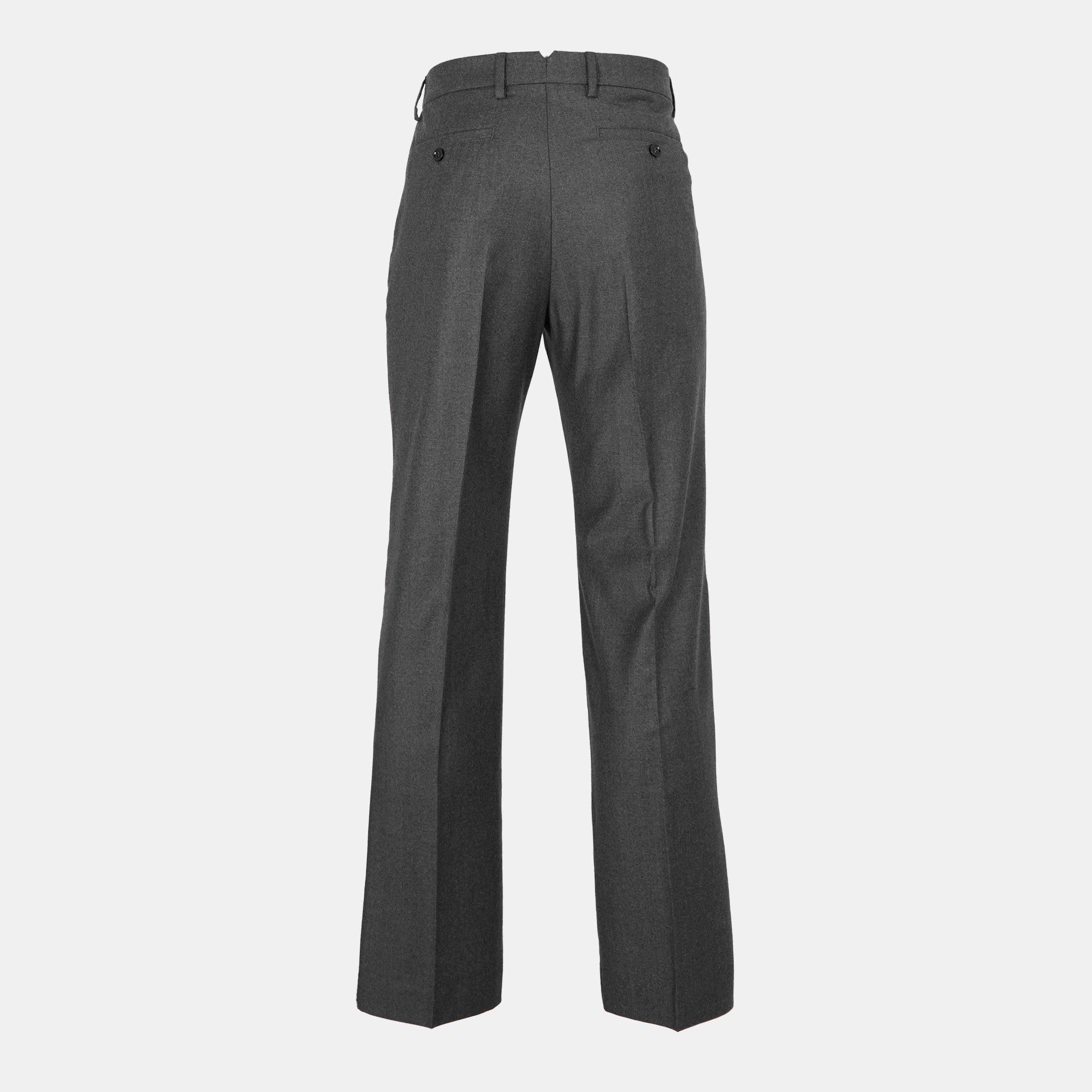 Anthracite 020 - Ami Paris - Men's Straight Leg Trousers - 2