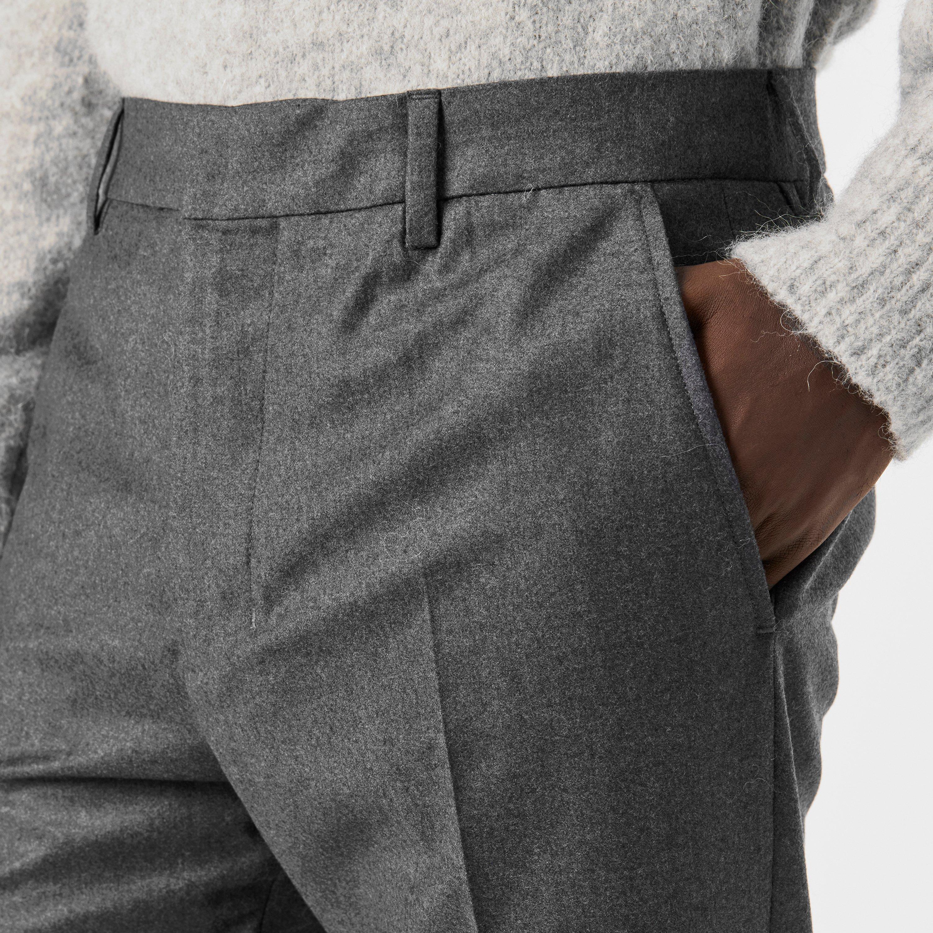 Anthracite 020 - Ami Paris - Men's Straight Leg Trousers - 5