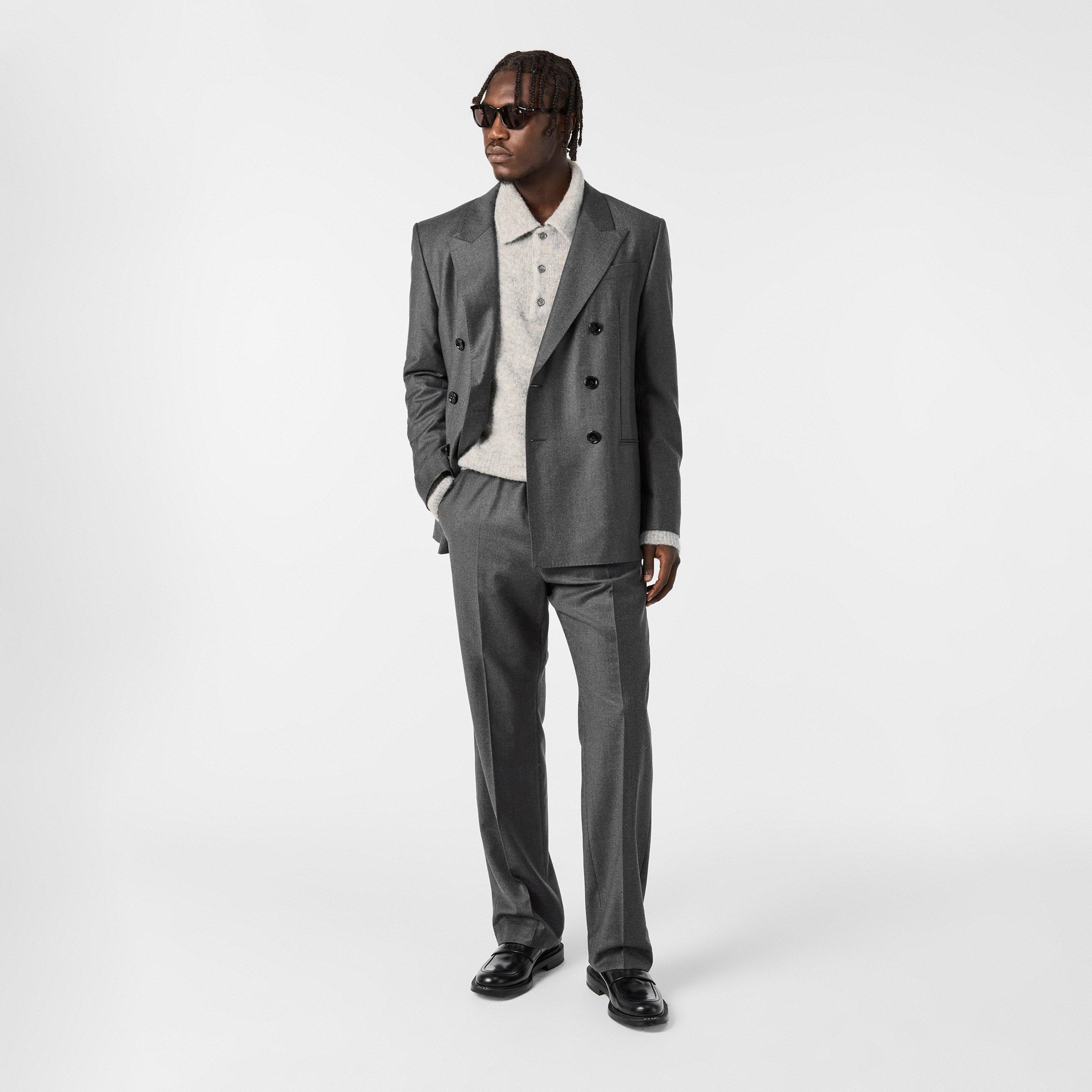 Anthracite 020 - Ami Paris - Men's Straight Leg Trousers - 6