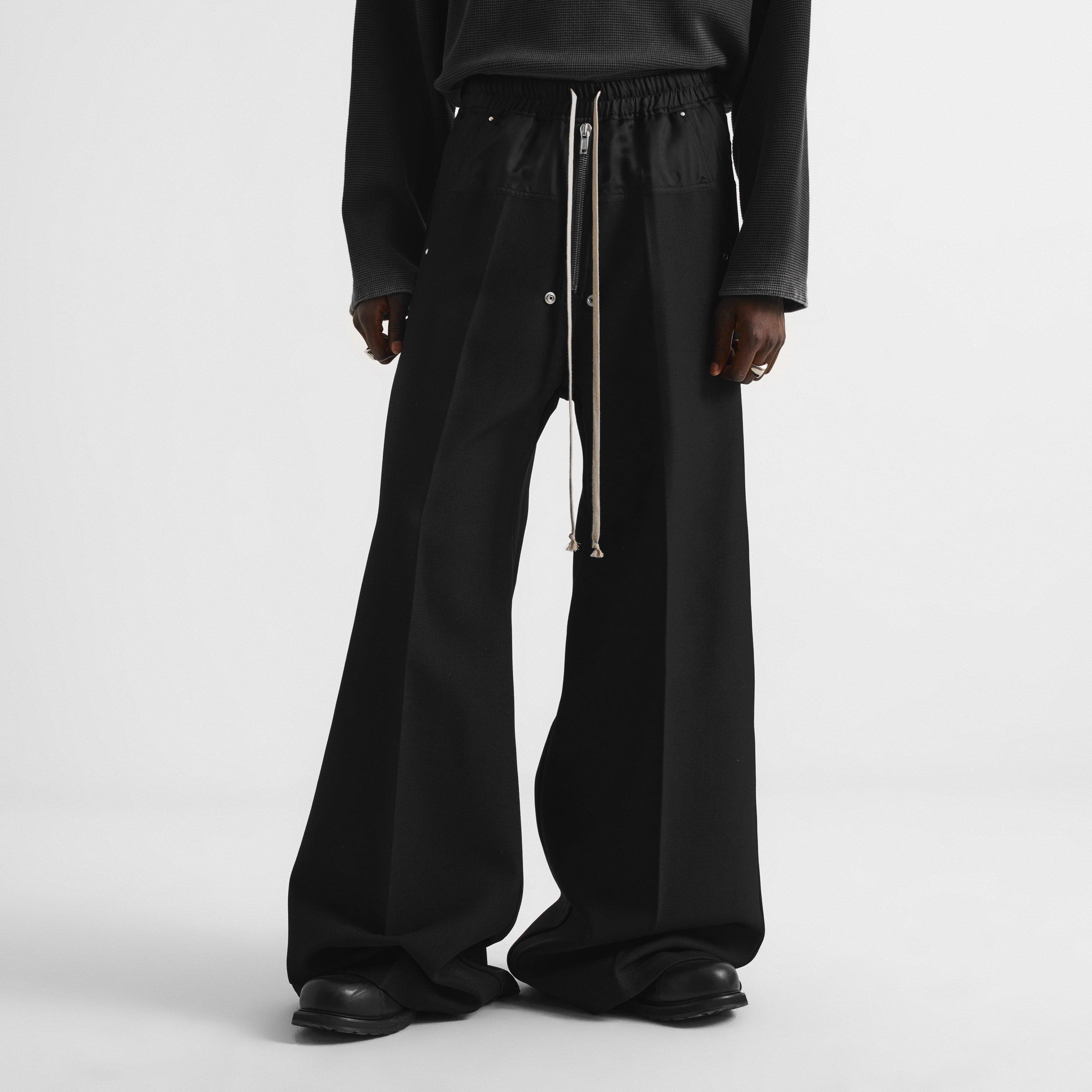 Black - Rick Owens - Men's Bela Wool Straight-Leg Trousers - 3