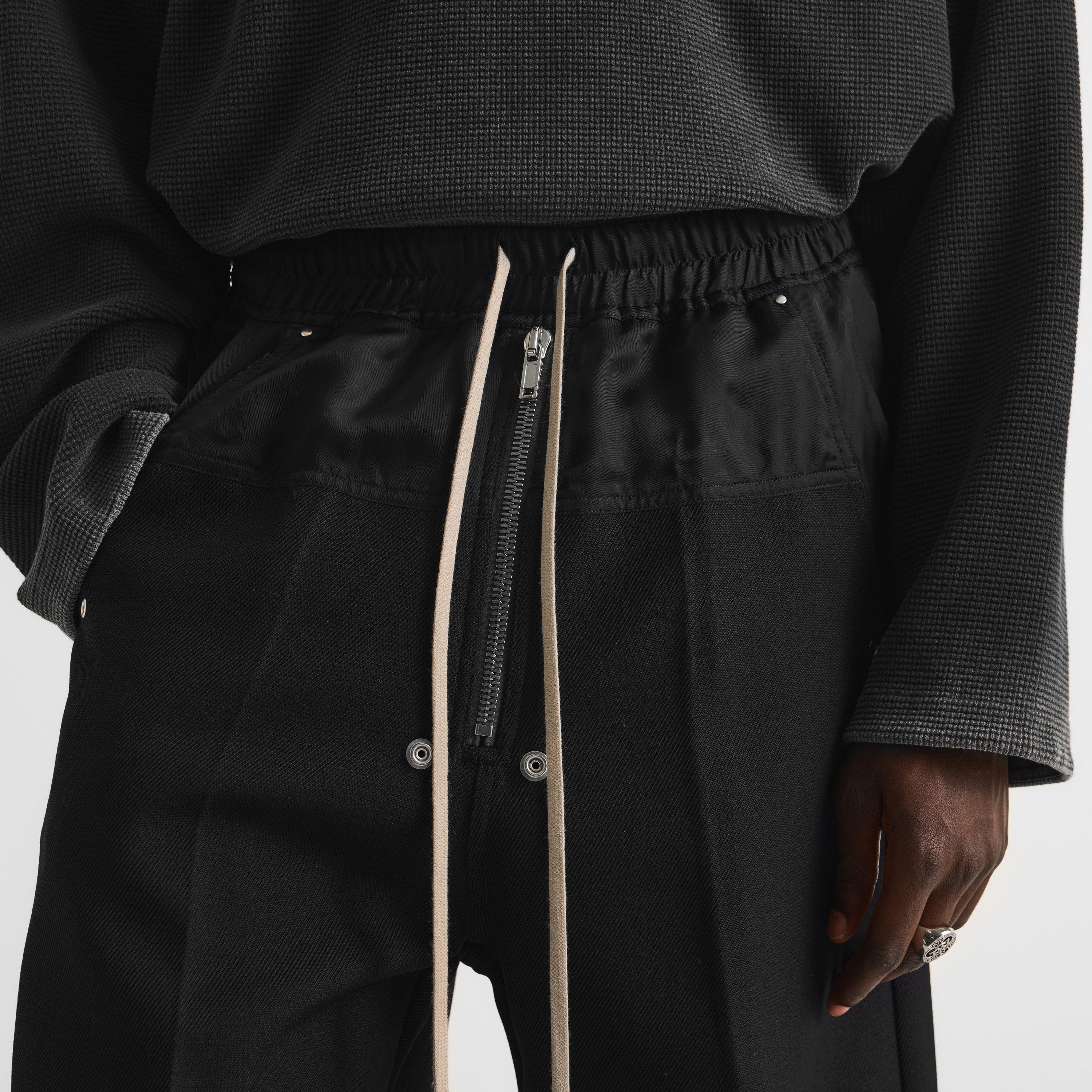 Black - Rick Owens - Men's Bela Wool Straight-Leg Trousers - 5