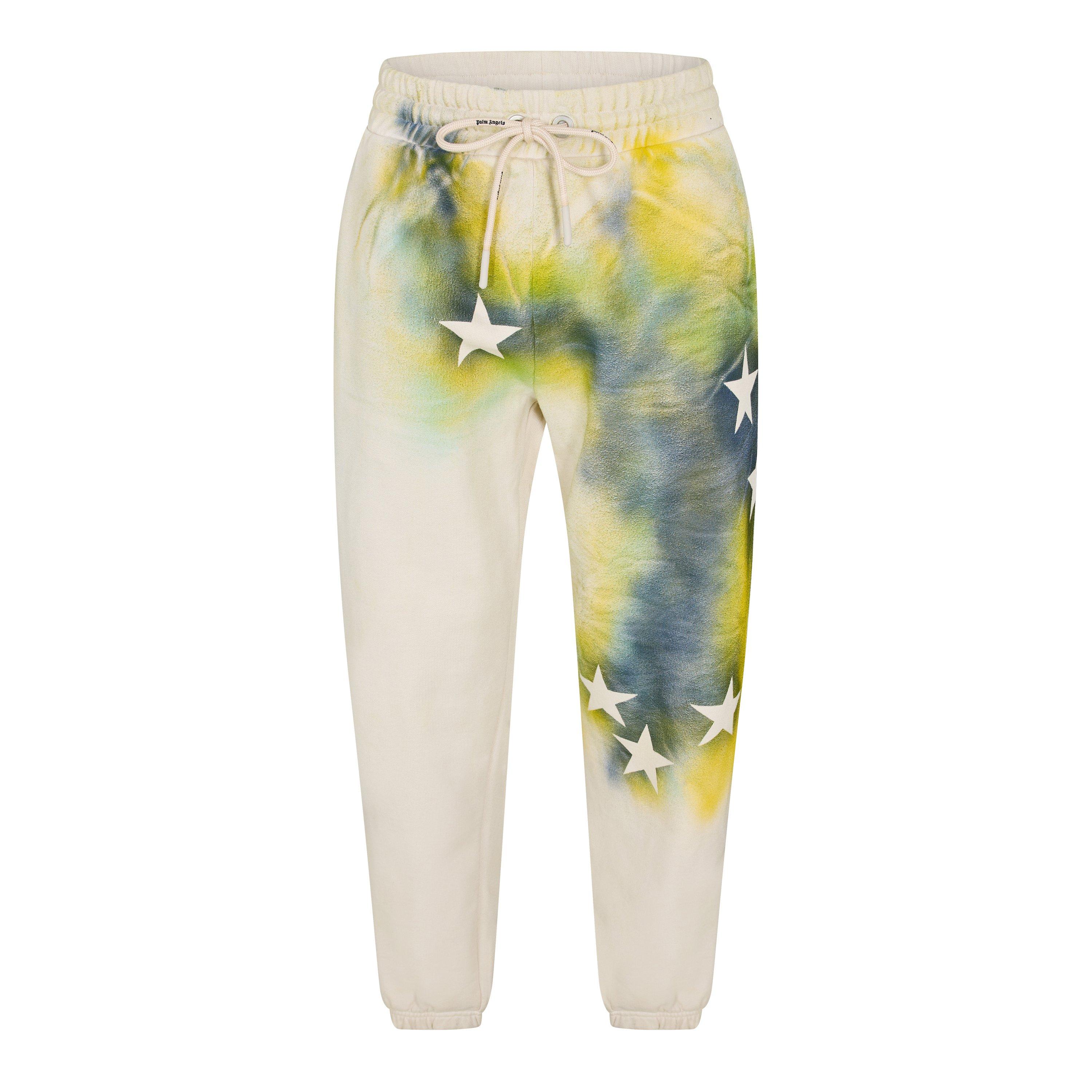 Palm Angels Men's Stars Open Hem Jersey Joggers - White Mult - S