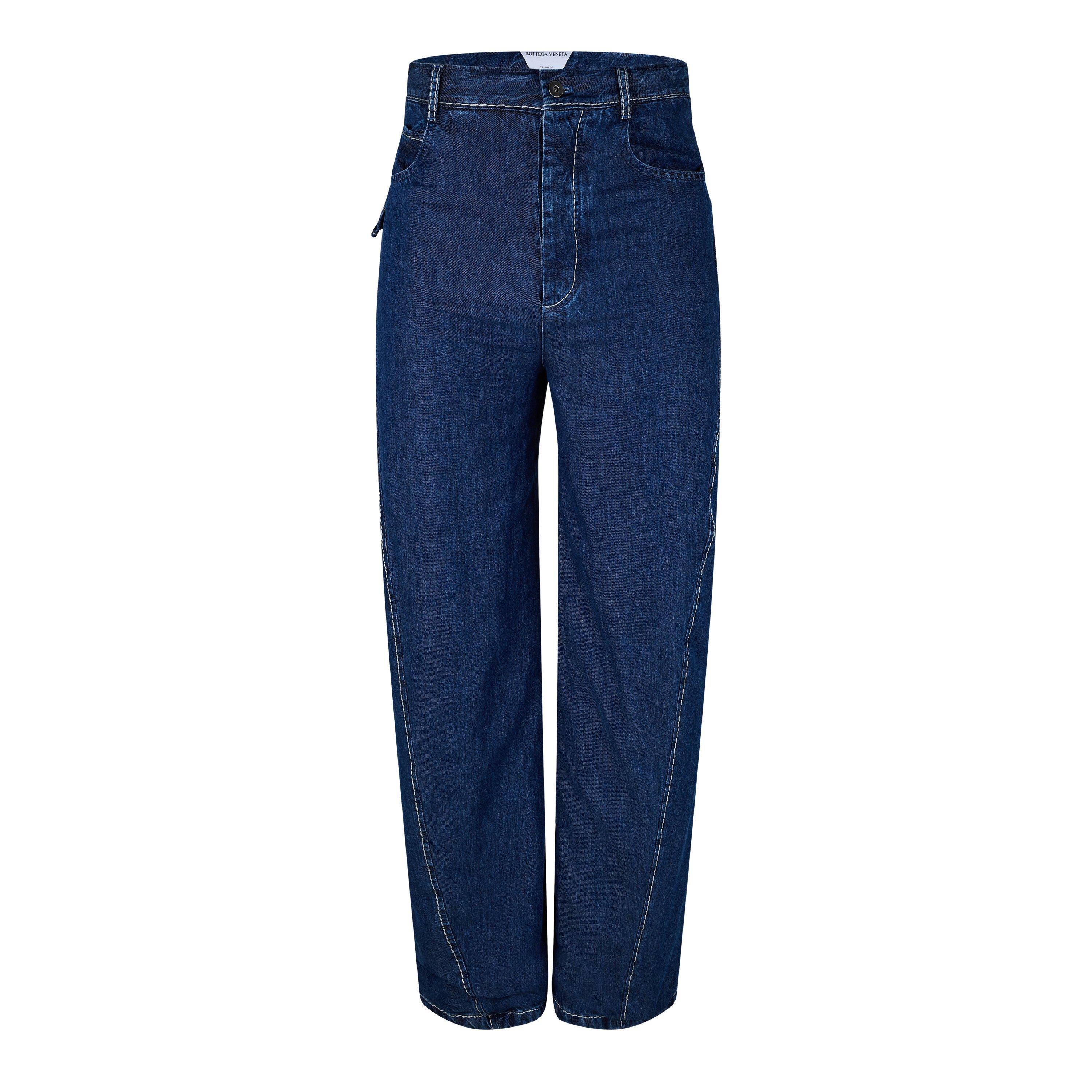 Blue Denim - Bottega Veneta - Men's Straight Trousers - 1