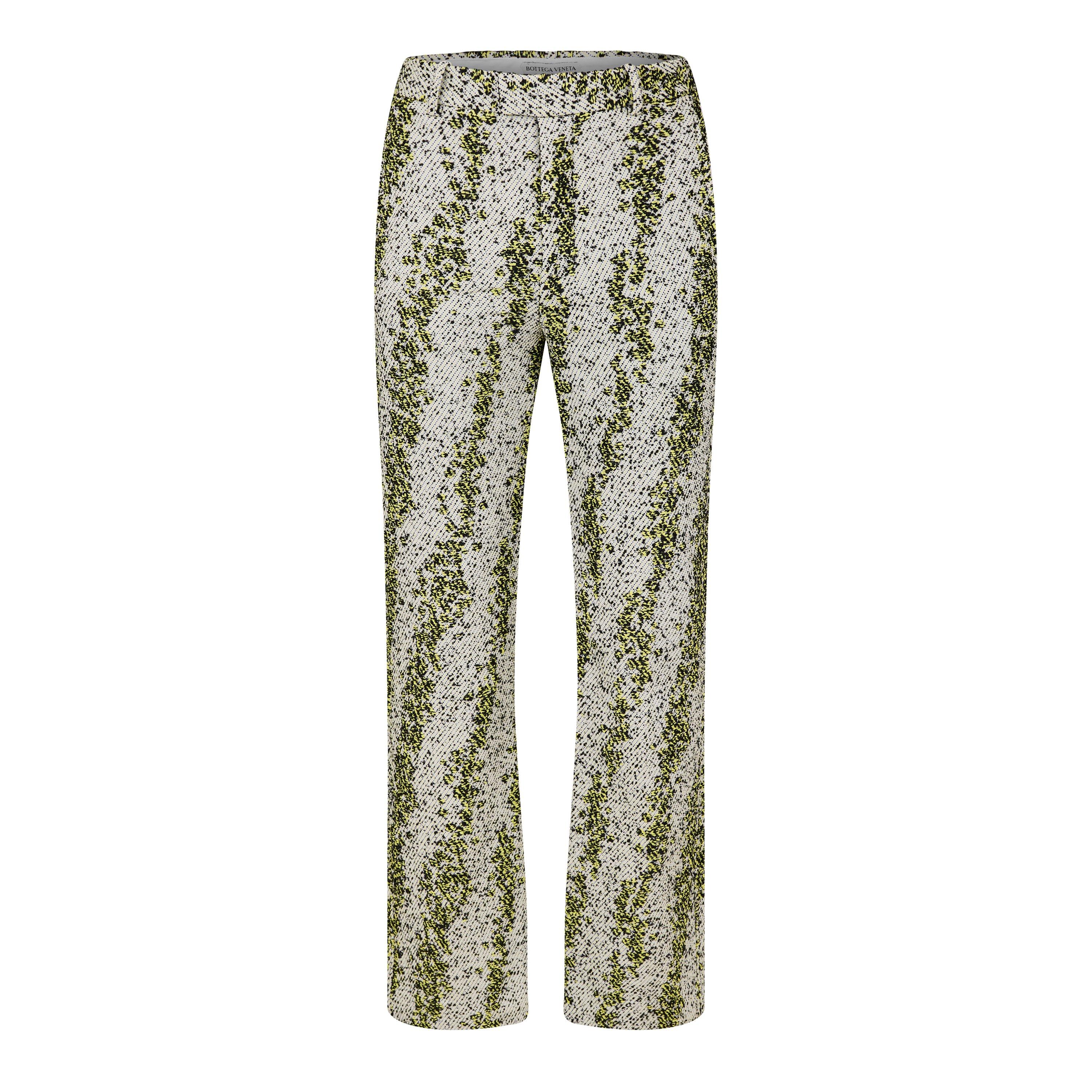Off Wht/Lmoncll - Bottega Veneta - Men's Straight Trousers - 1