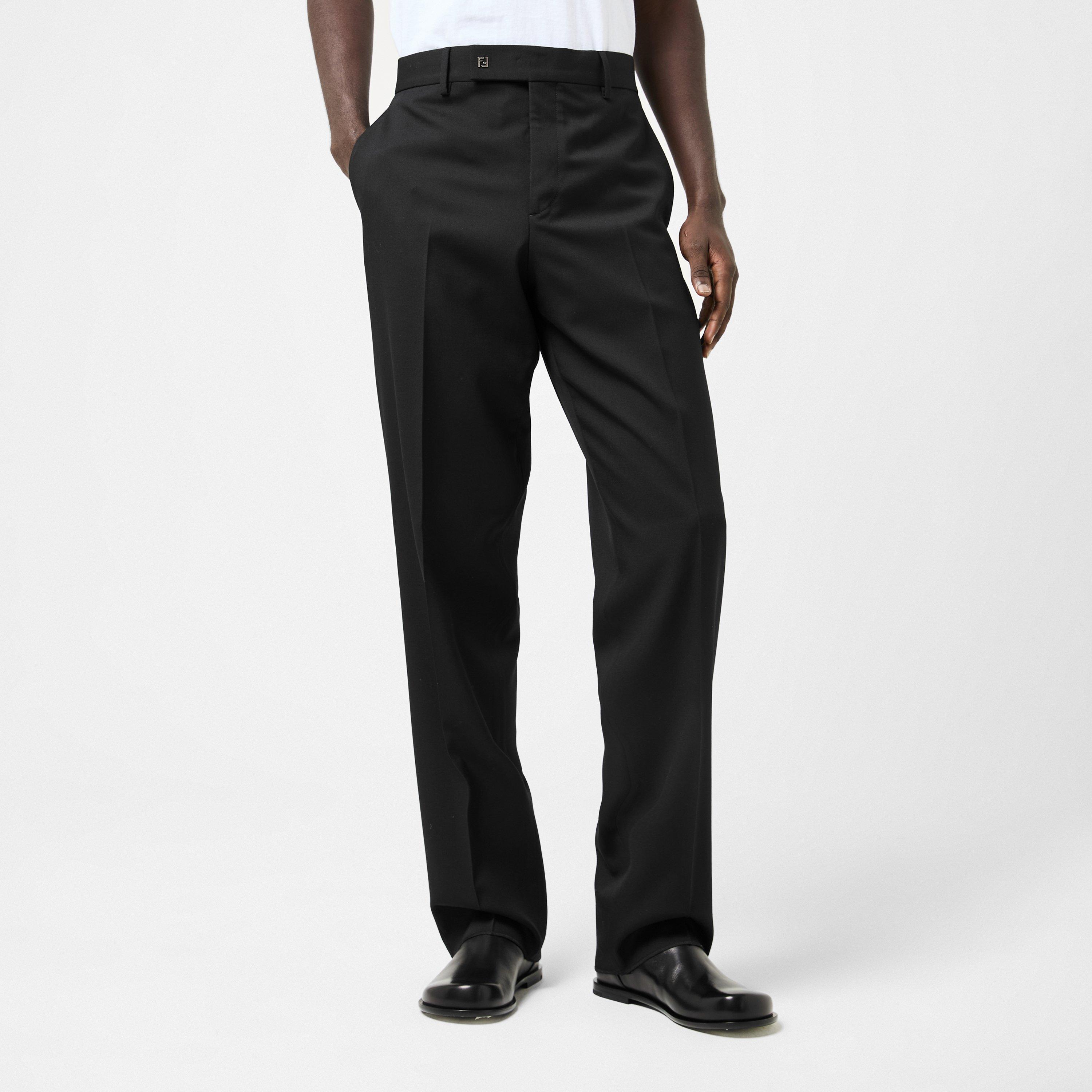 Black - Fendi - Men's Straight Leg Trousers - 3