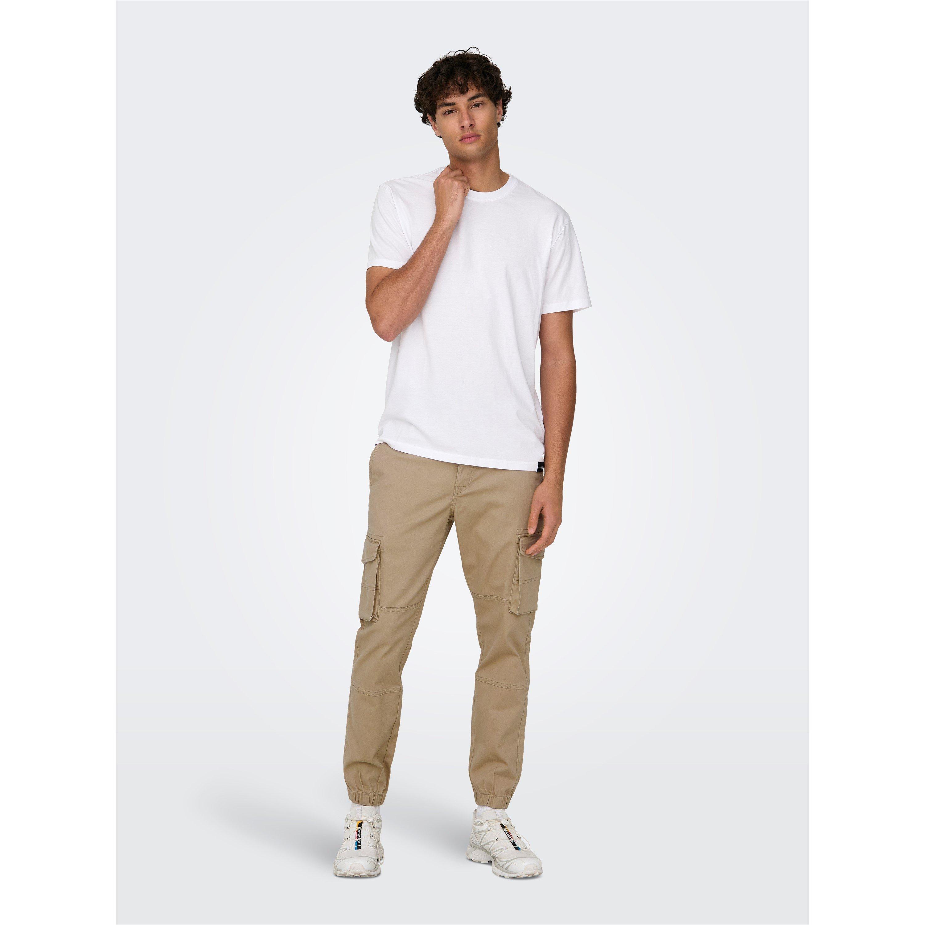 Only And Sons Men's Carter Cargo Trousers - Chinchilla - 36W R