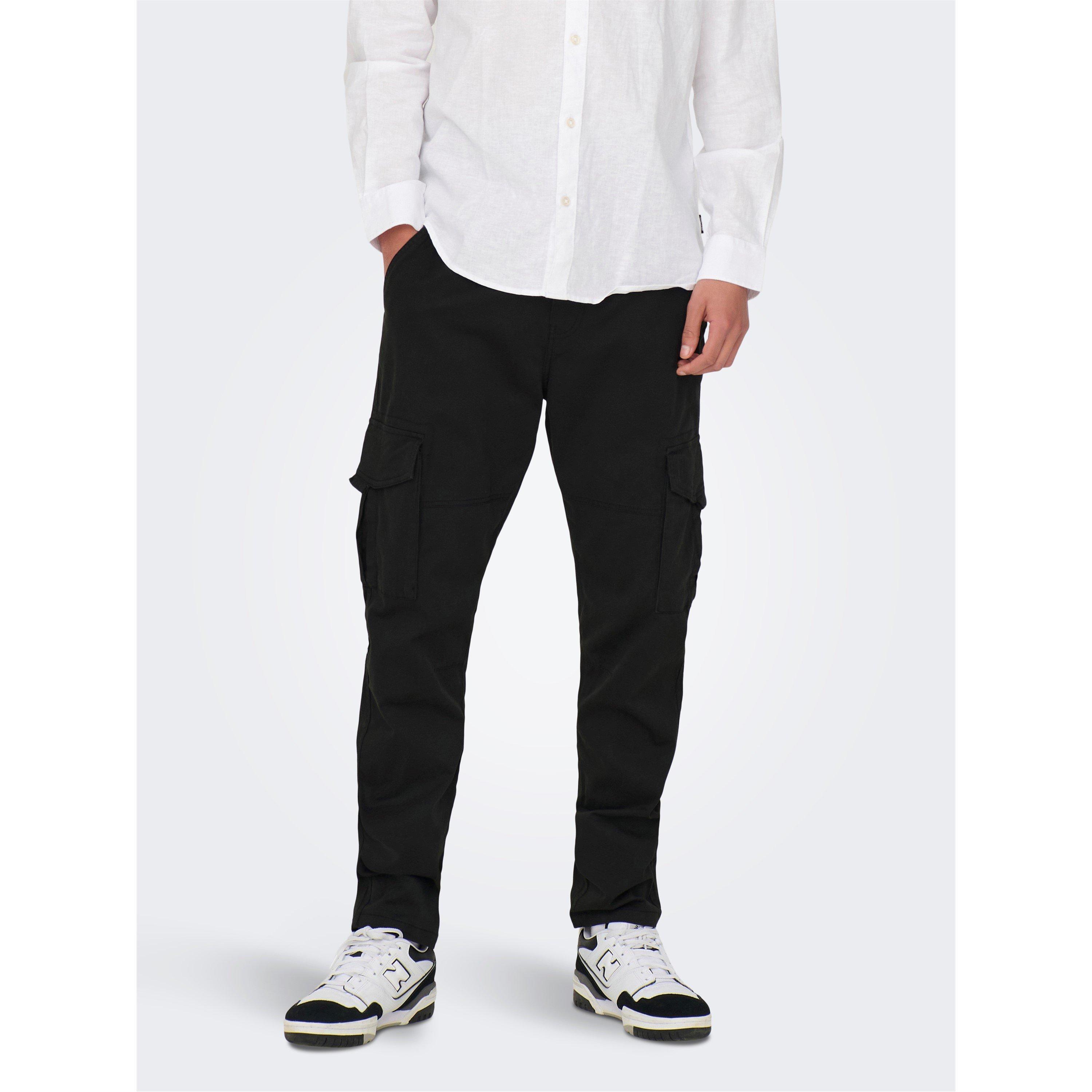 Only And Sons Men's Dean Cargo Trousers - Black - 29W R