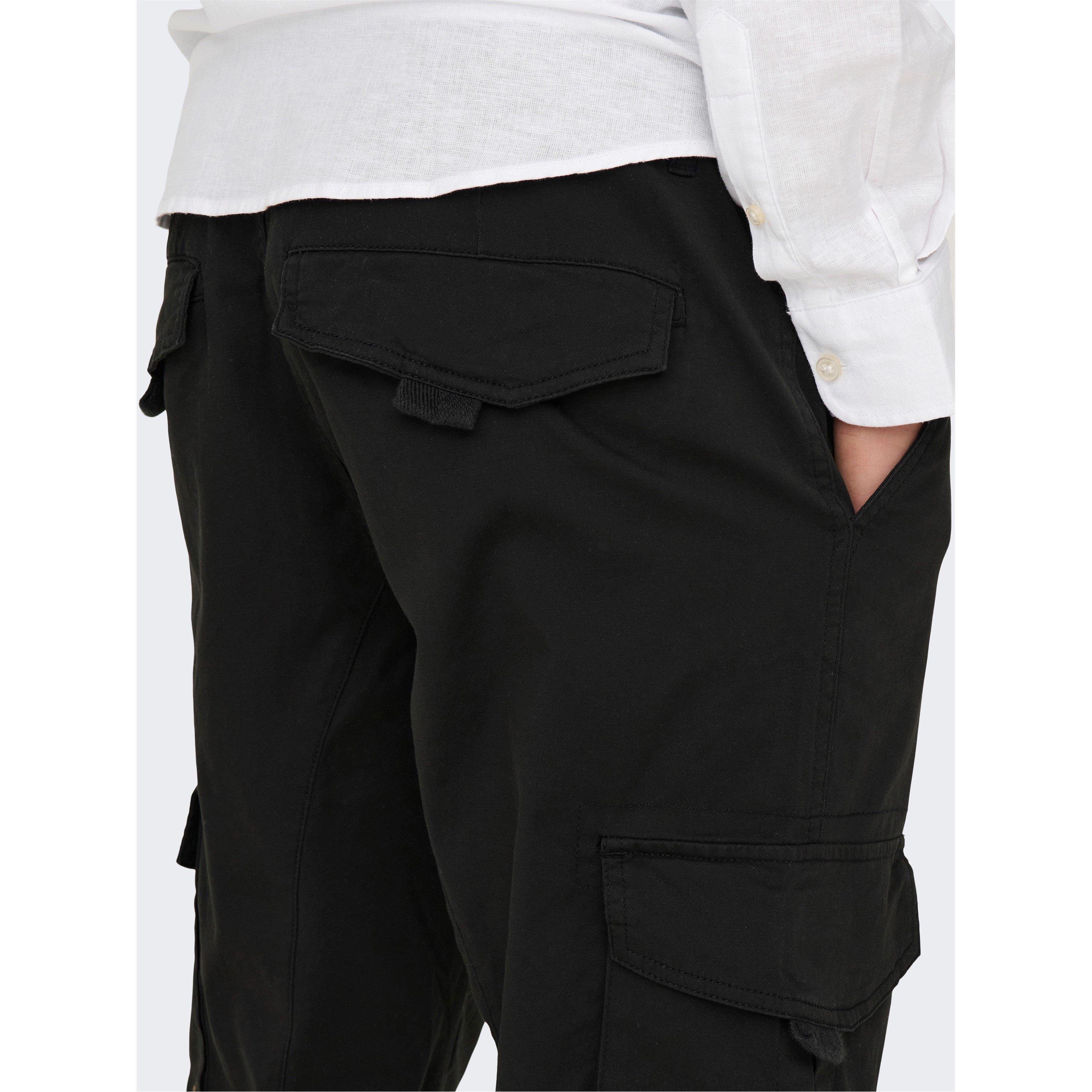 Black - Only and Sons - Dean Cargo Trousers - 6