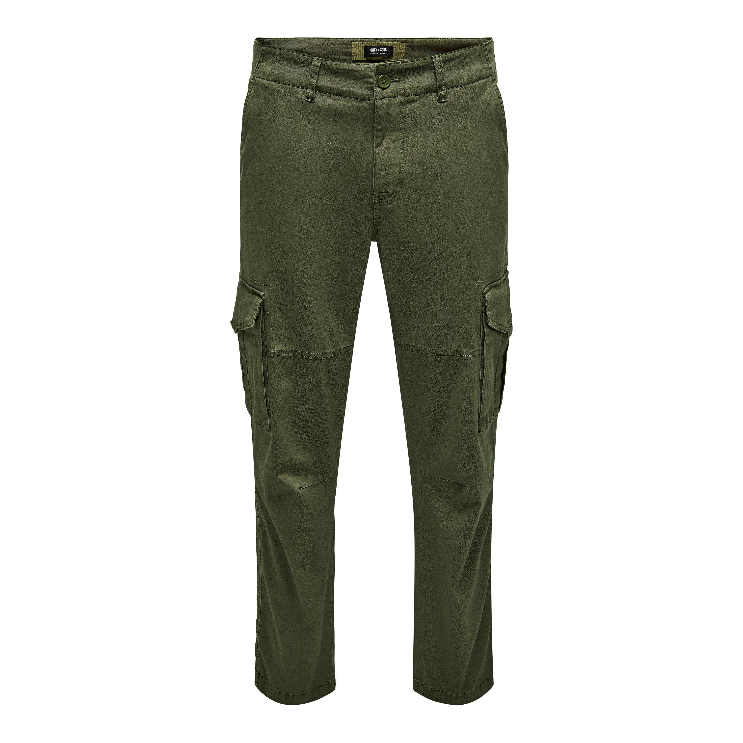 Only And Sons Men's Dean Cargo Trousers - Olive Night - 30W S