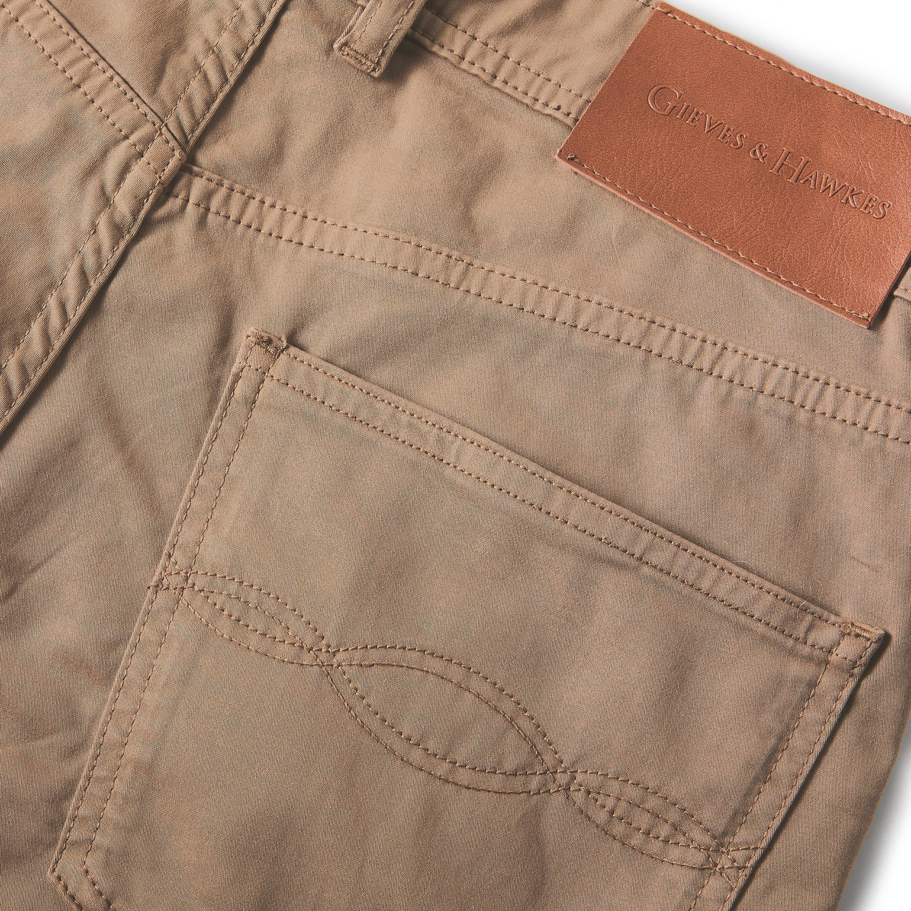 Stone - Gieves and Hawkes - Men's Straight Leg Trousers - 3