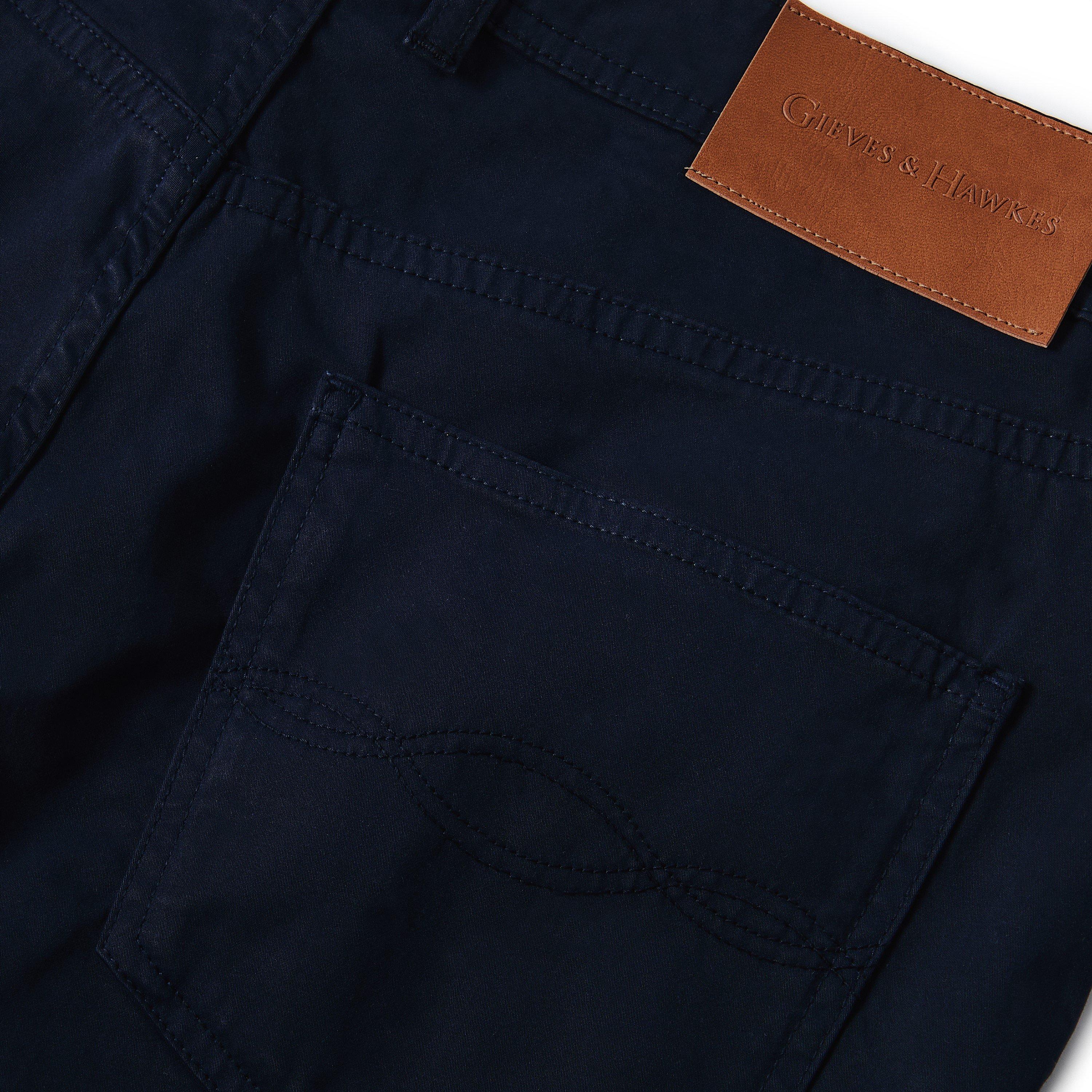 Navy - Gieves and Hawkes - Men's Straight Leg Trousers - 3