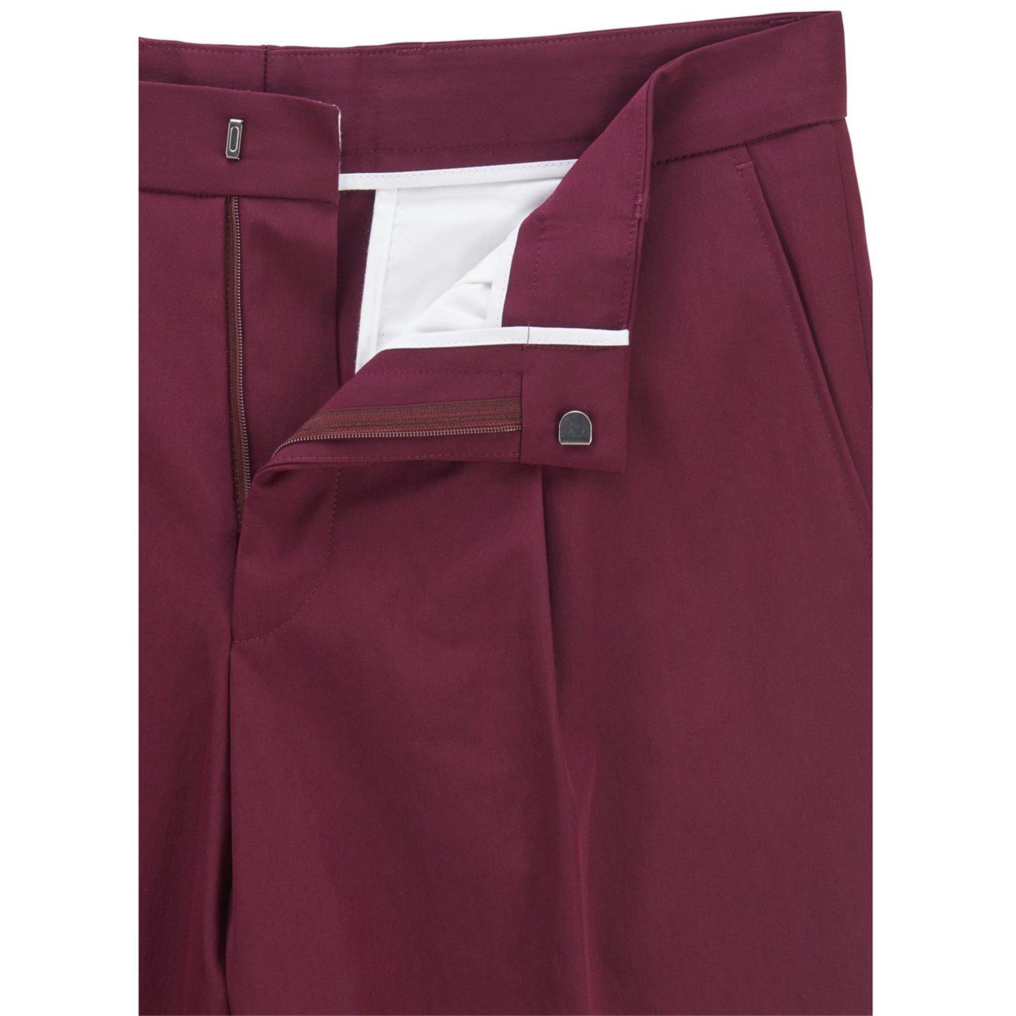 Dark Pink - Boss - Men's  Pero Straight Trousers - 2