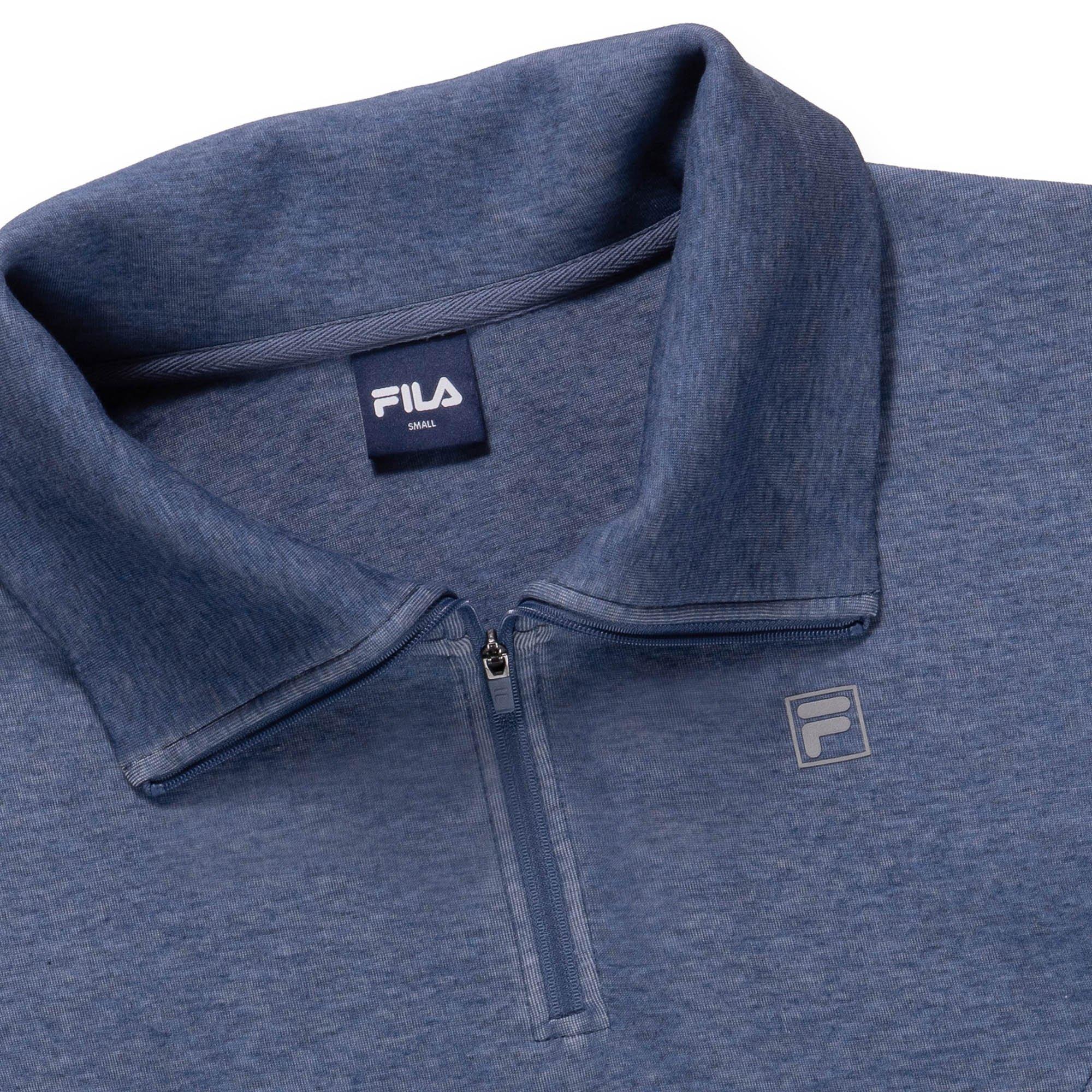 MELANGE BLUE - Fila - Long Sleeve Polo Shirt - 3
