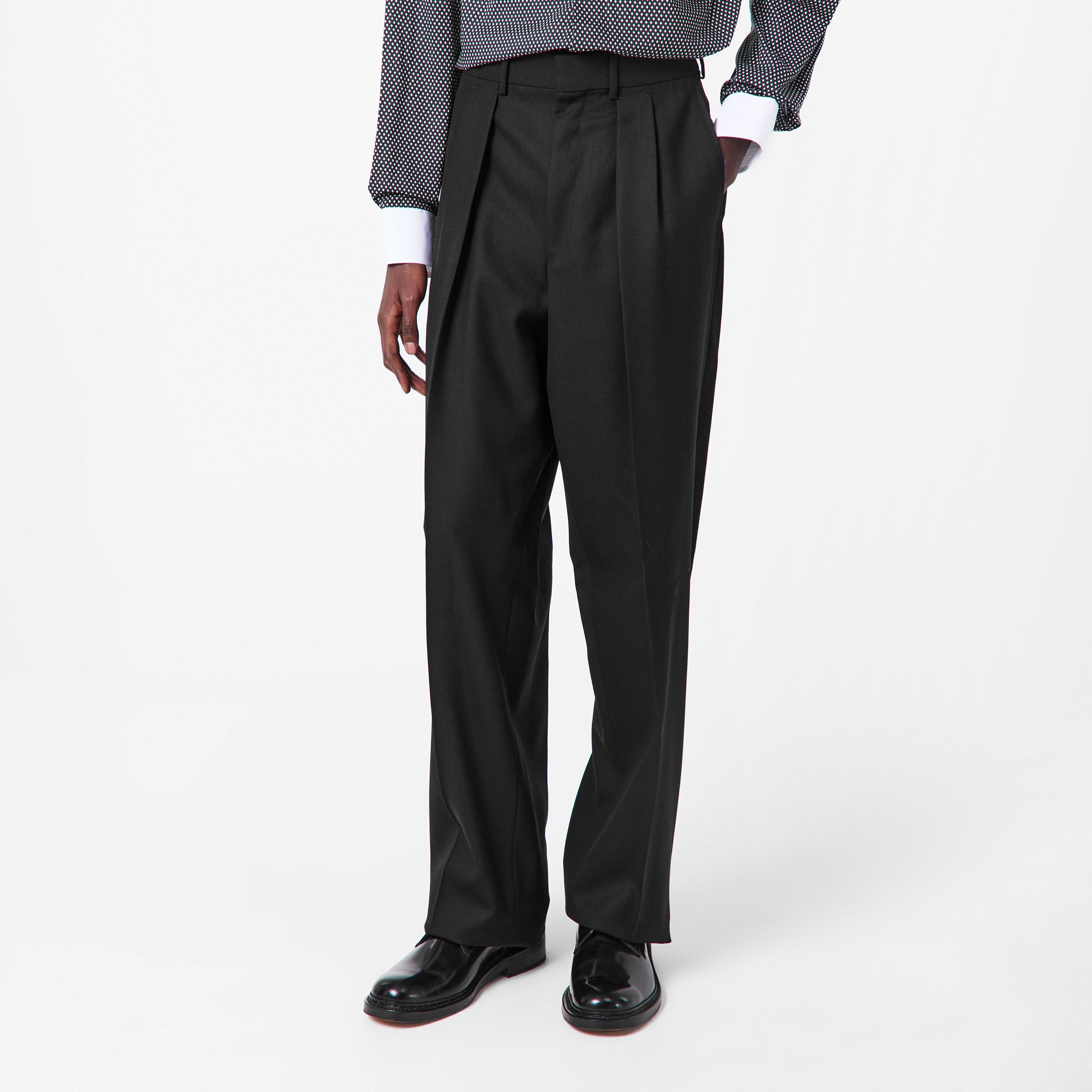 Black - Tom Ford - Men's Twill Straight Leg Trouser - 3