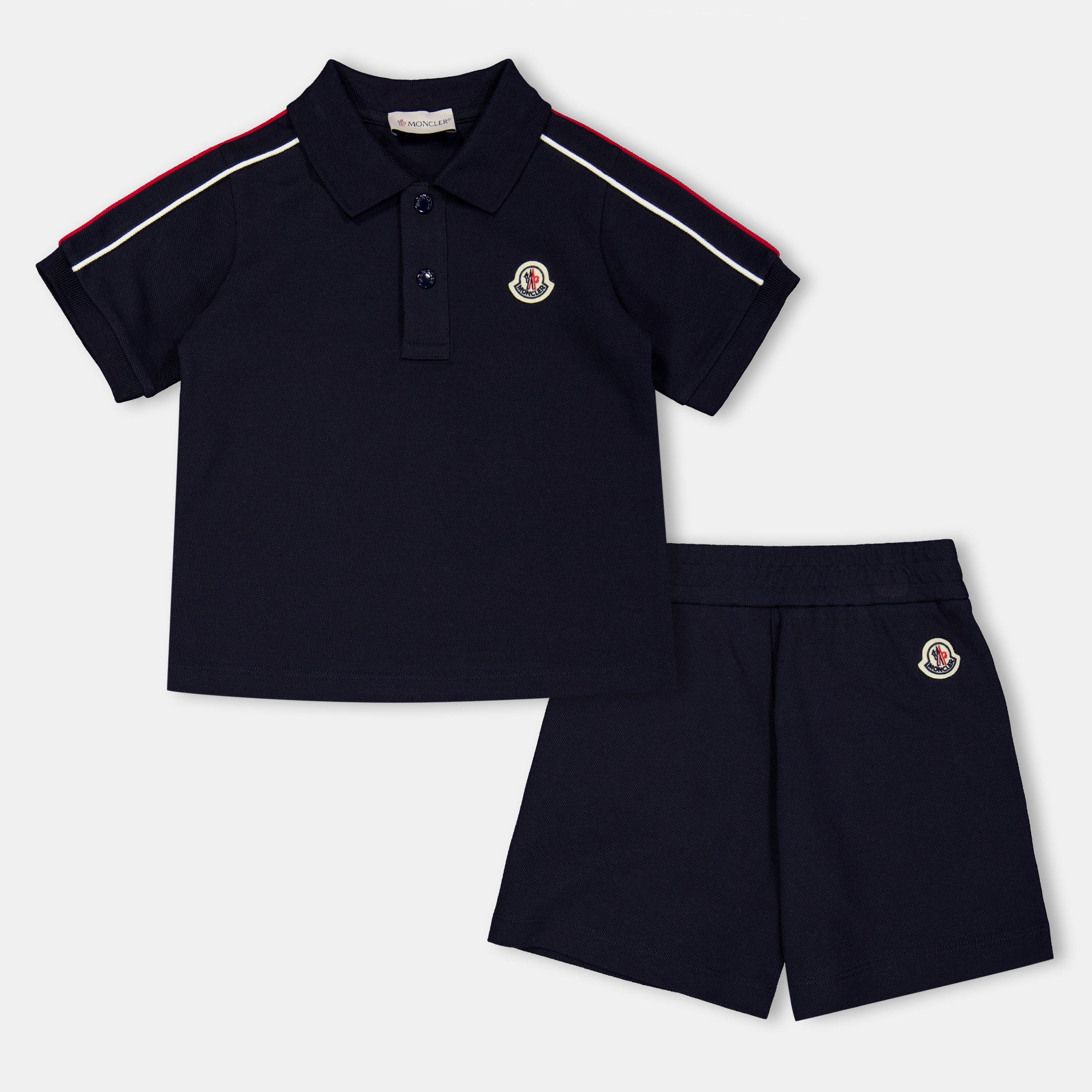 Navy 778 - Moncler - Kids' Polo Shirt Clothing Set - 1