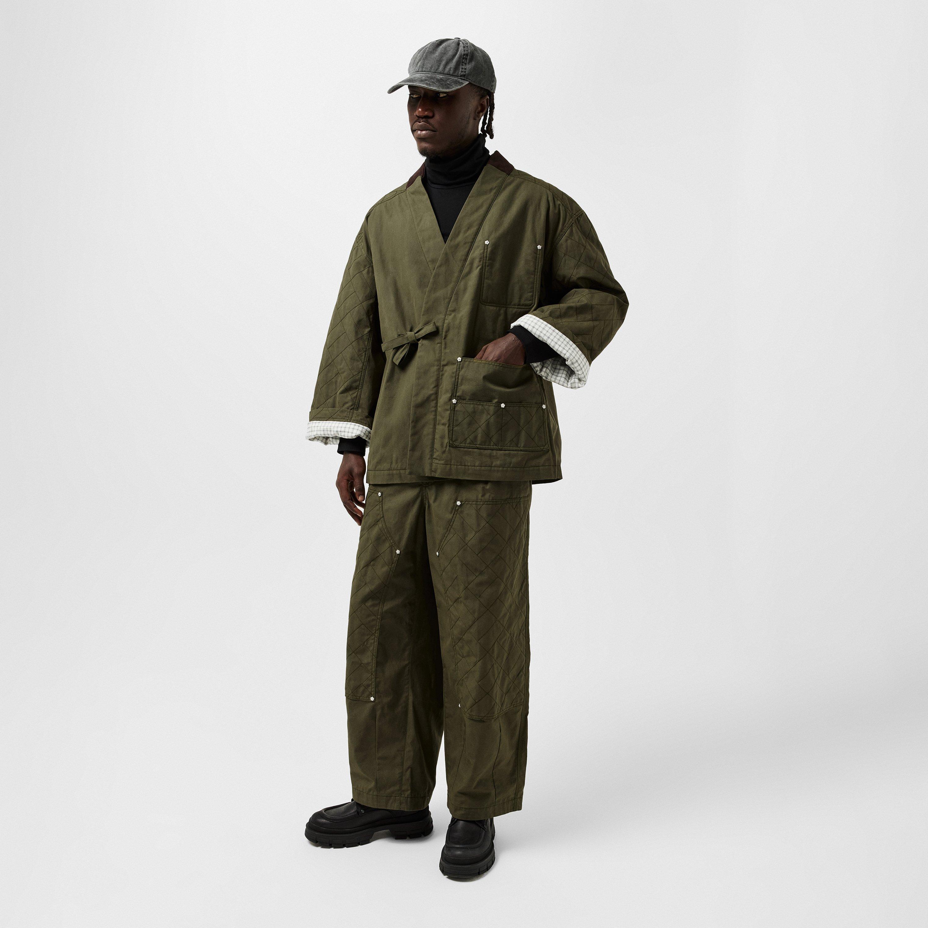 Dark Khaki 51 - Kenzo - Men's KNZO Double Knee Straight Leg Trouser - 6