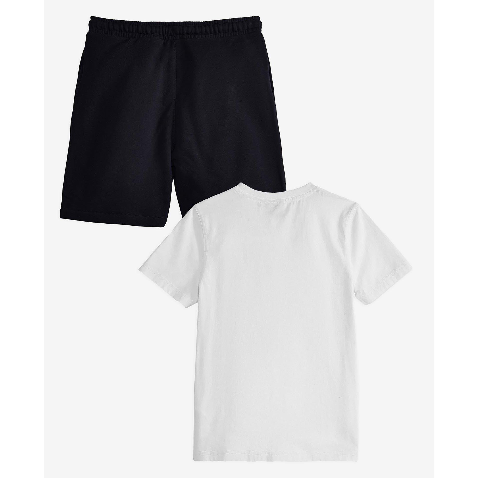 White/Navy MI55 - Barbour - Boys' Essentials T-Shirt & Shorts Set - 2
