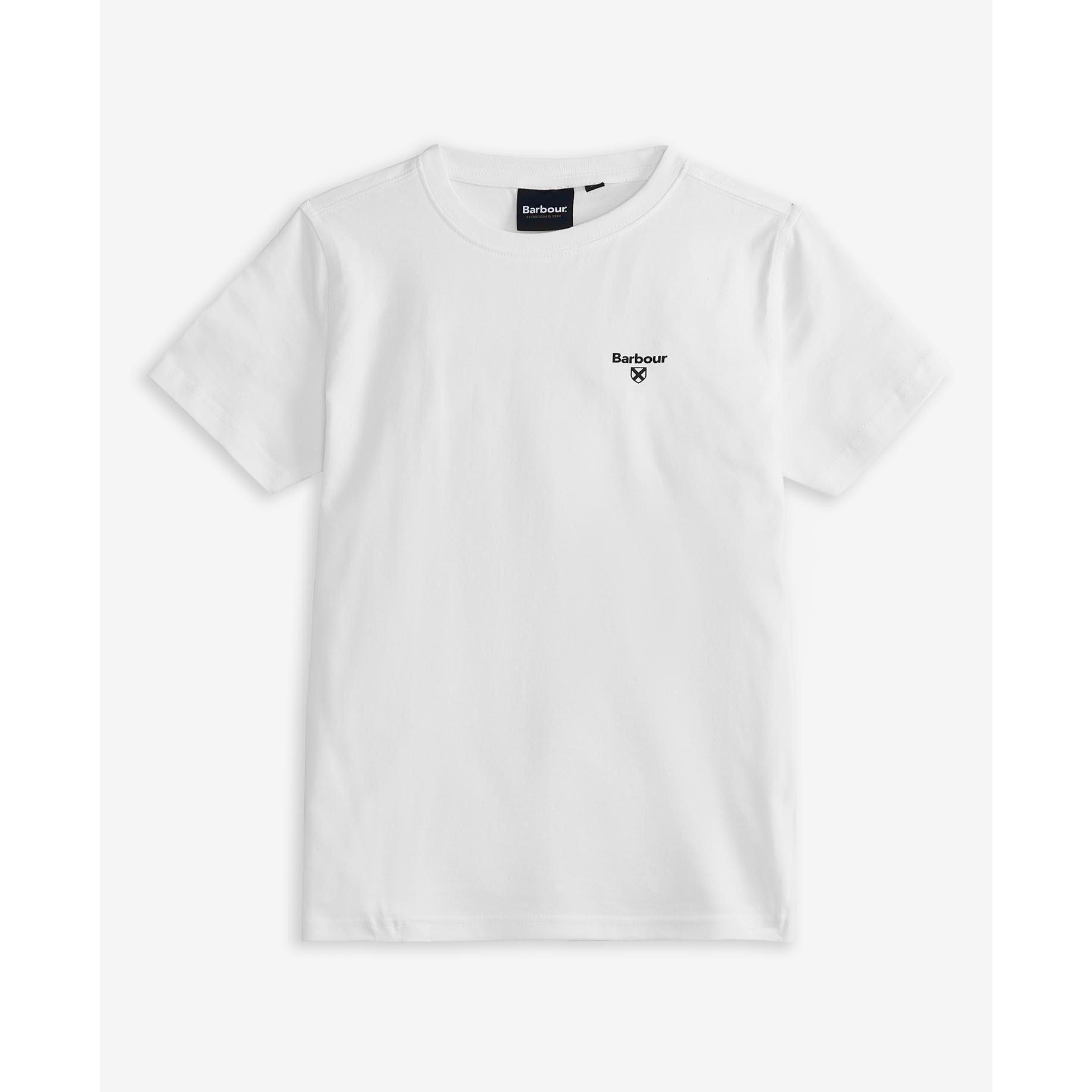 White/Navy MI55 - Barbour - Boys' Essentials T-Shirt & Shorts Set - 3