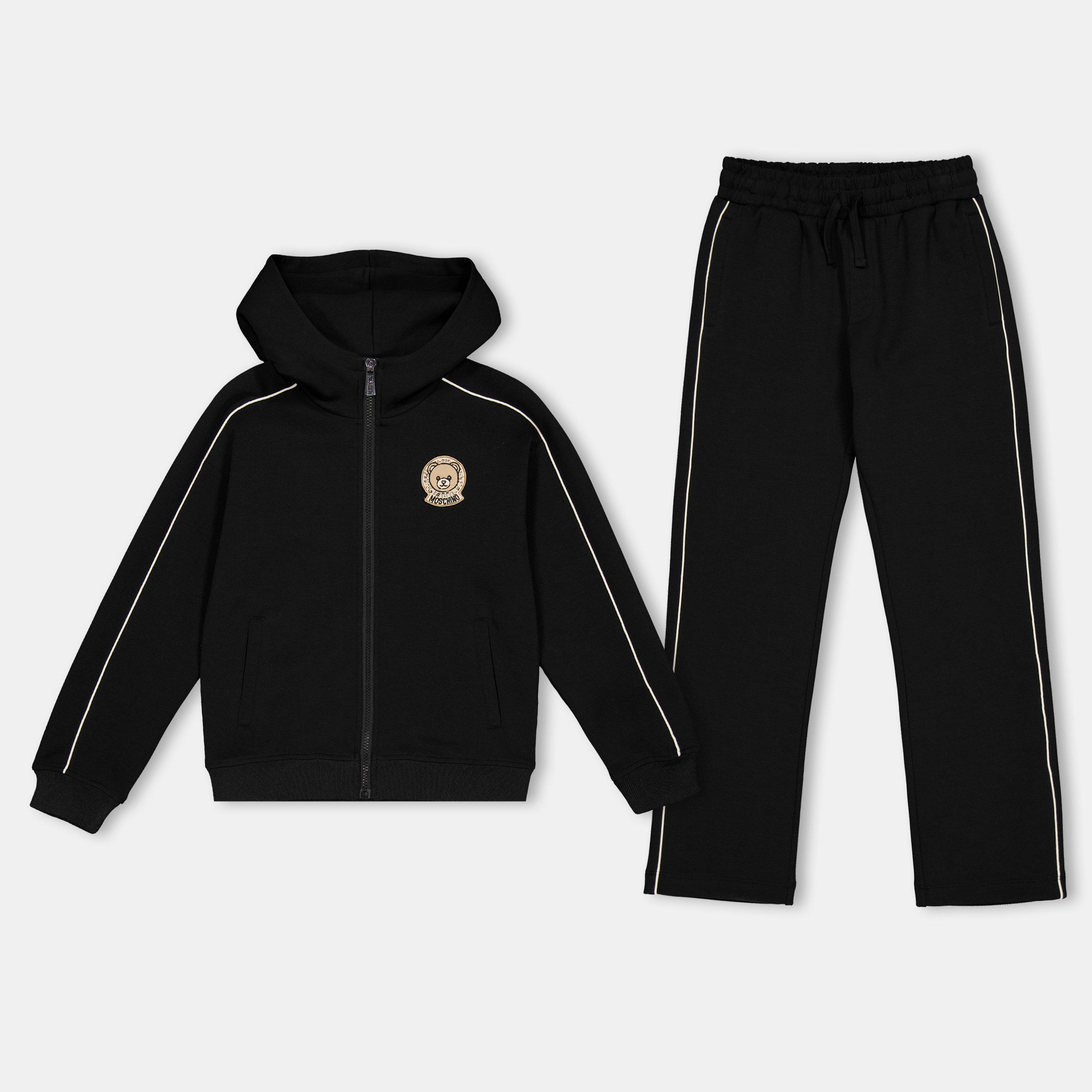 Moschino  Kids' Soft Fabric Tracksuit - Black 60100 - Size 10Y