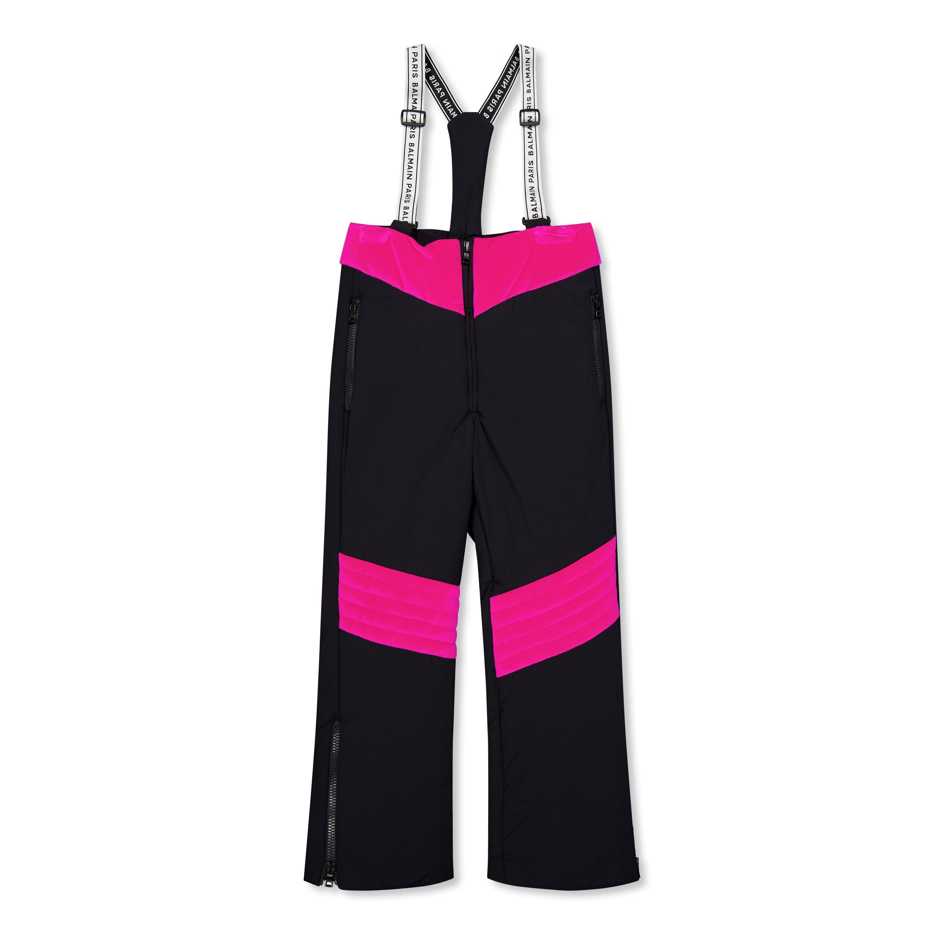 black/fuchsia - Balmain - Kids' Snow Straight Leg Trousers - 1