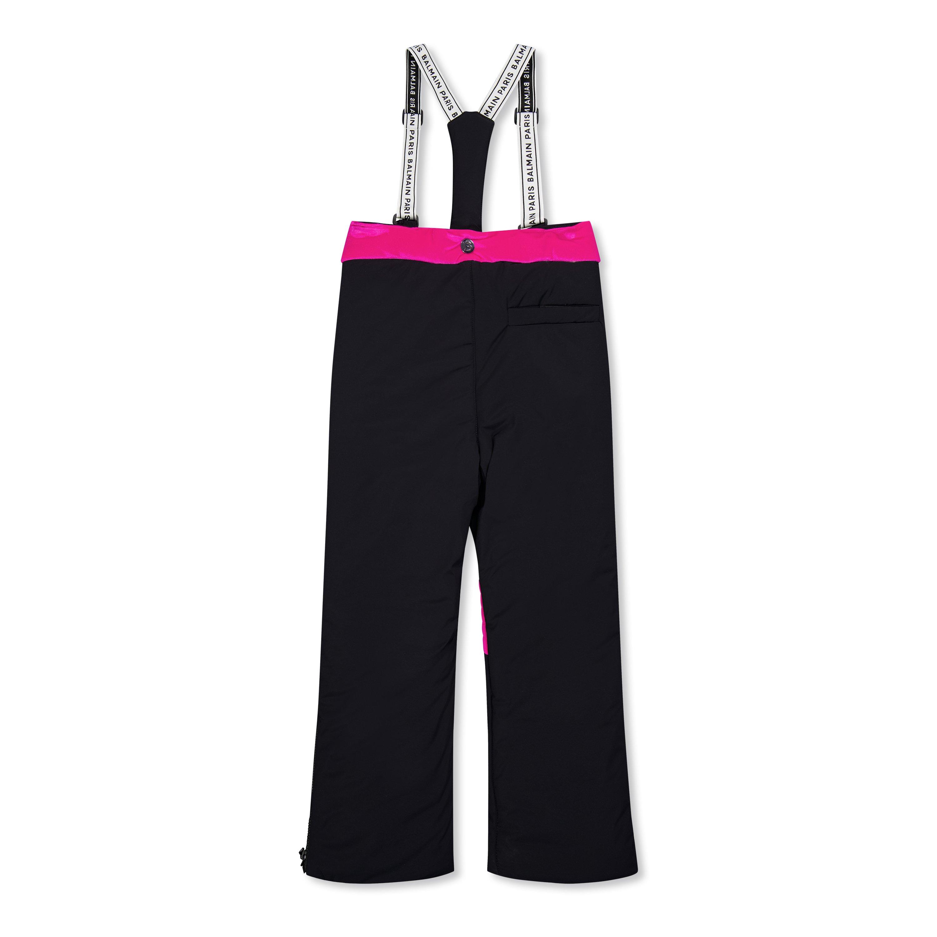 black/fuchsia - Balmain - Kids' Snow Straight Leg Trousers - 2