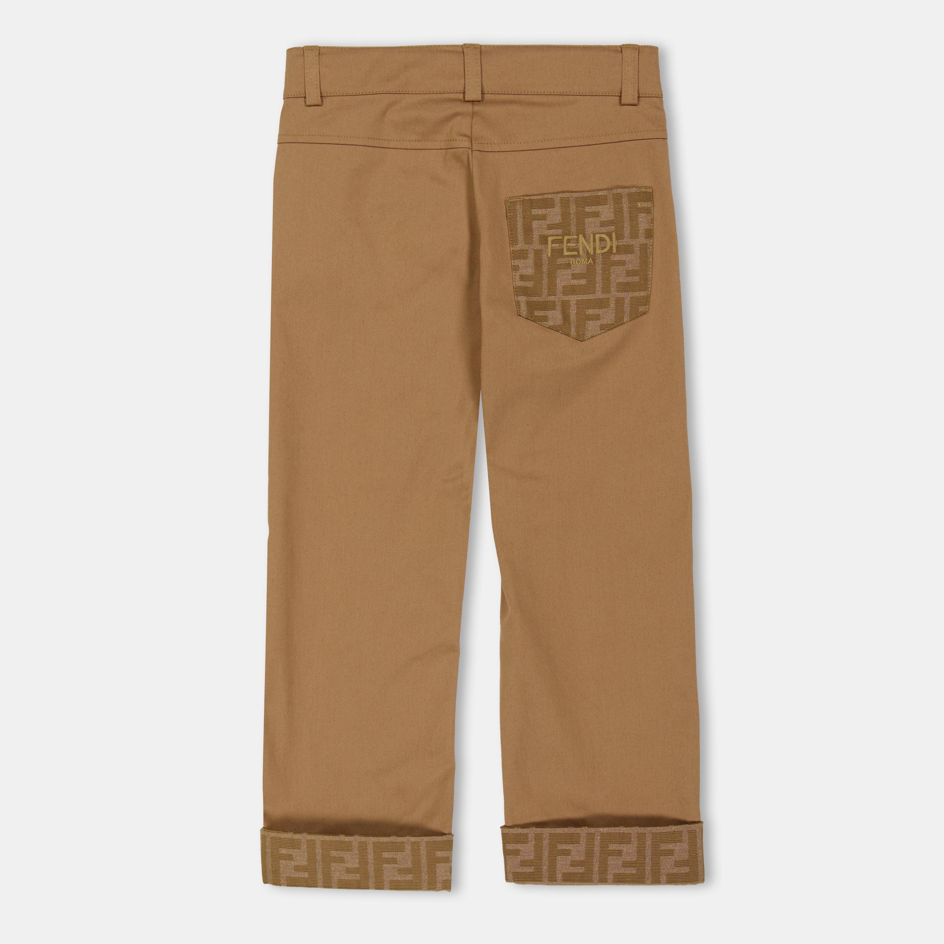 Camel F0QU5 - Fendi - Kids' Chinos - 2