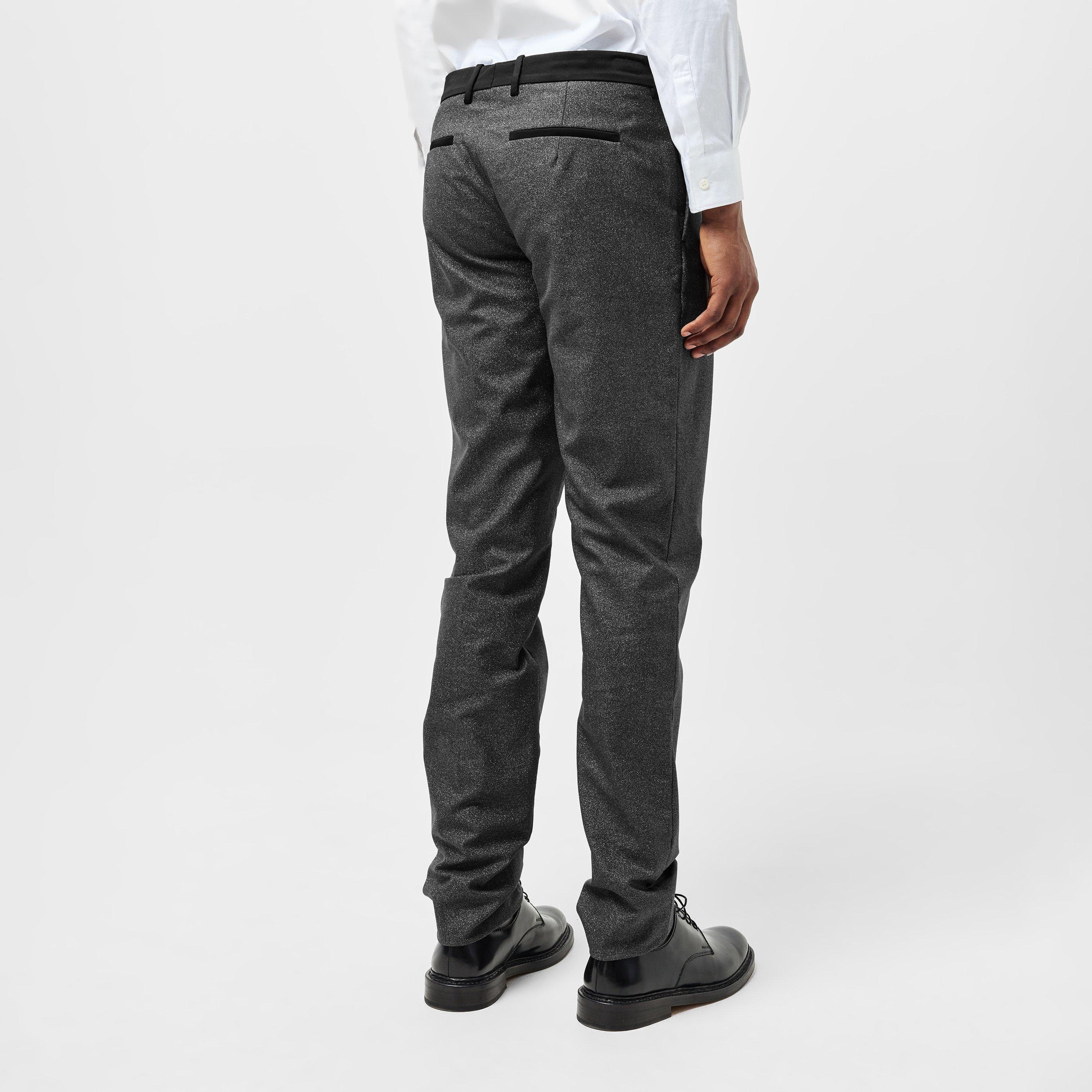 Silver/Black - Off White - Men's Skinny Trousers, Skinny Fit - 4