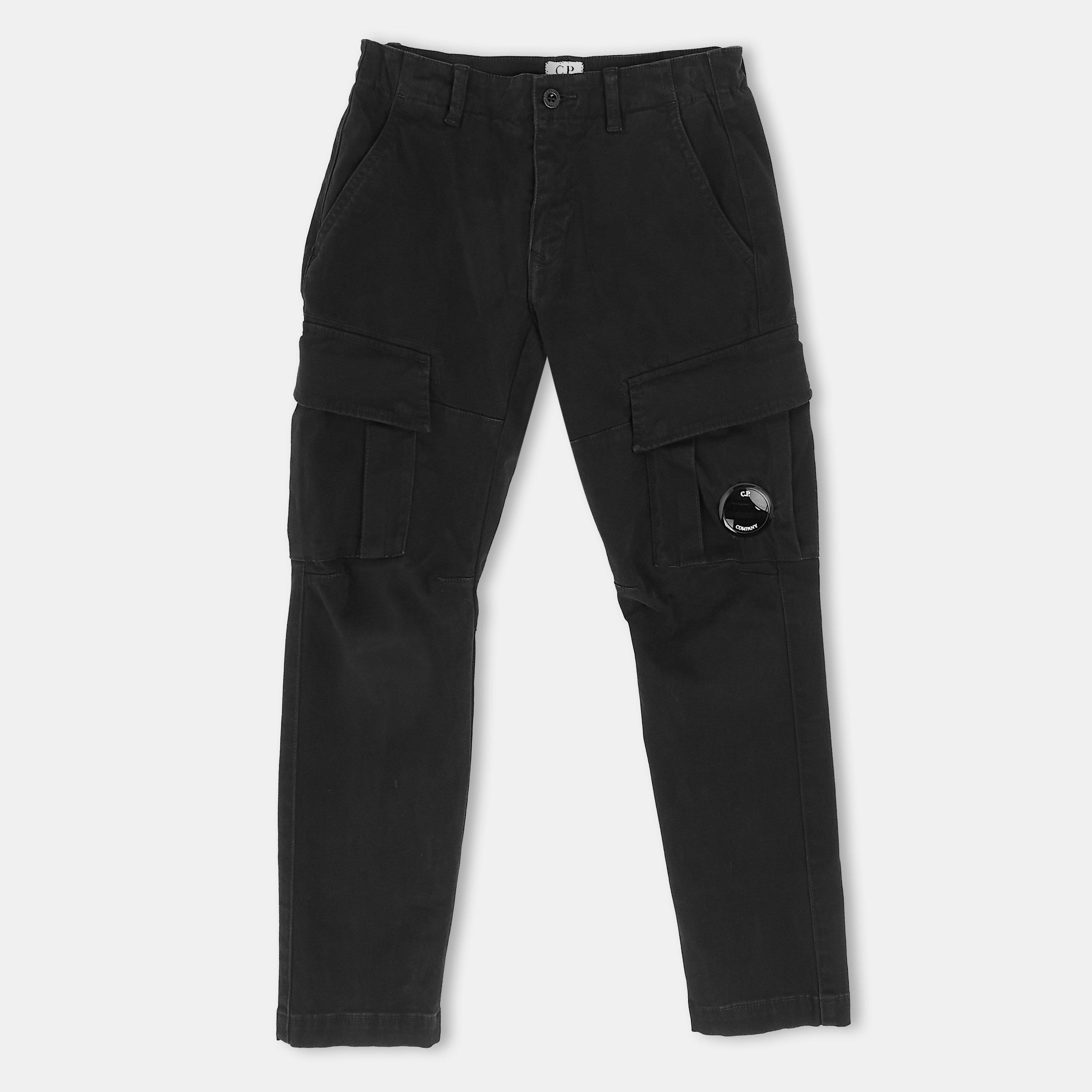 Cp Company Boys Kids' Cargo Trousers - Black 60100 - 14Y