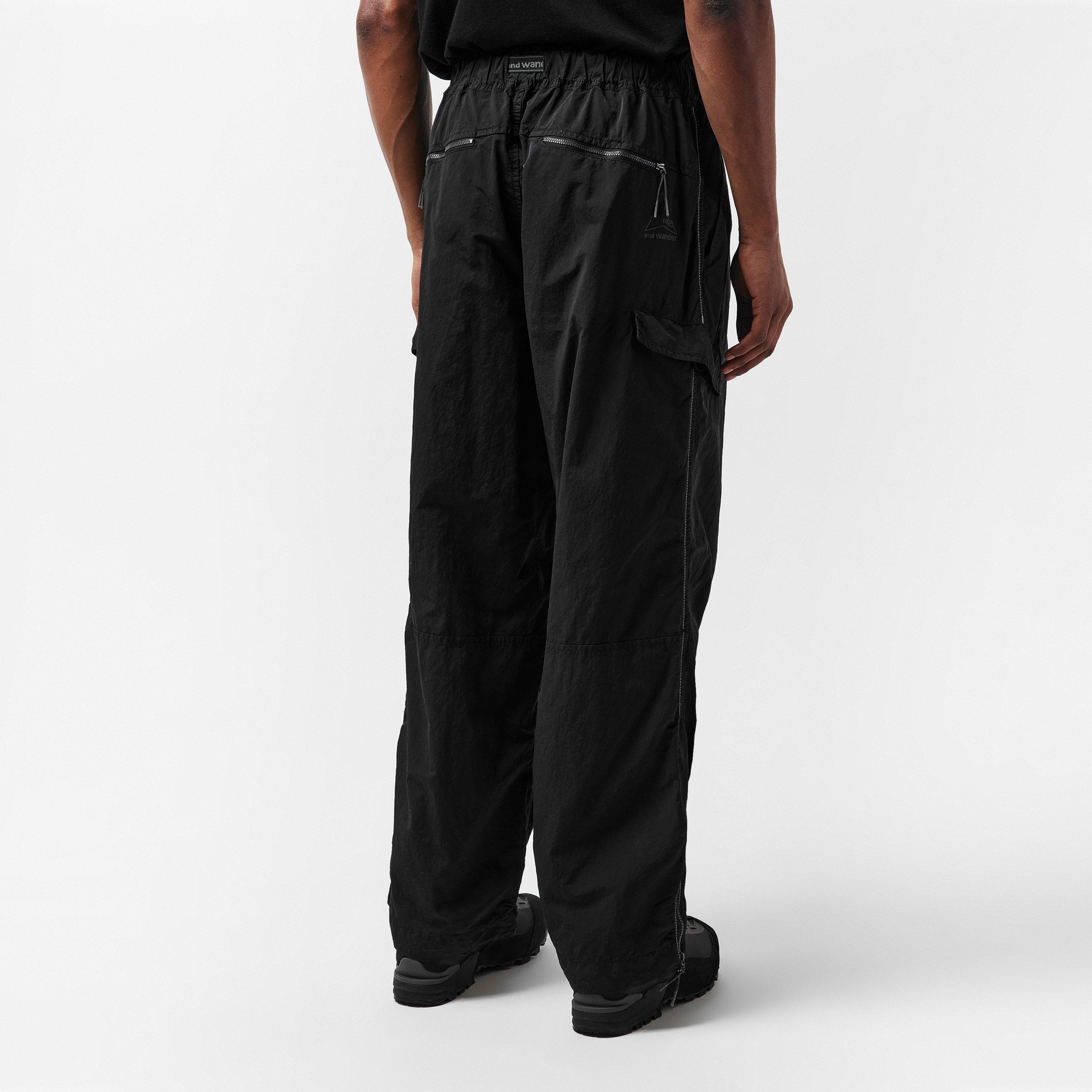 Black - ROA - Men's Garment Dyed Straight Leg Trousers - 4