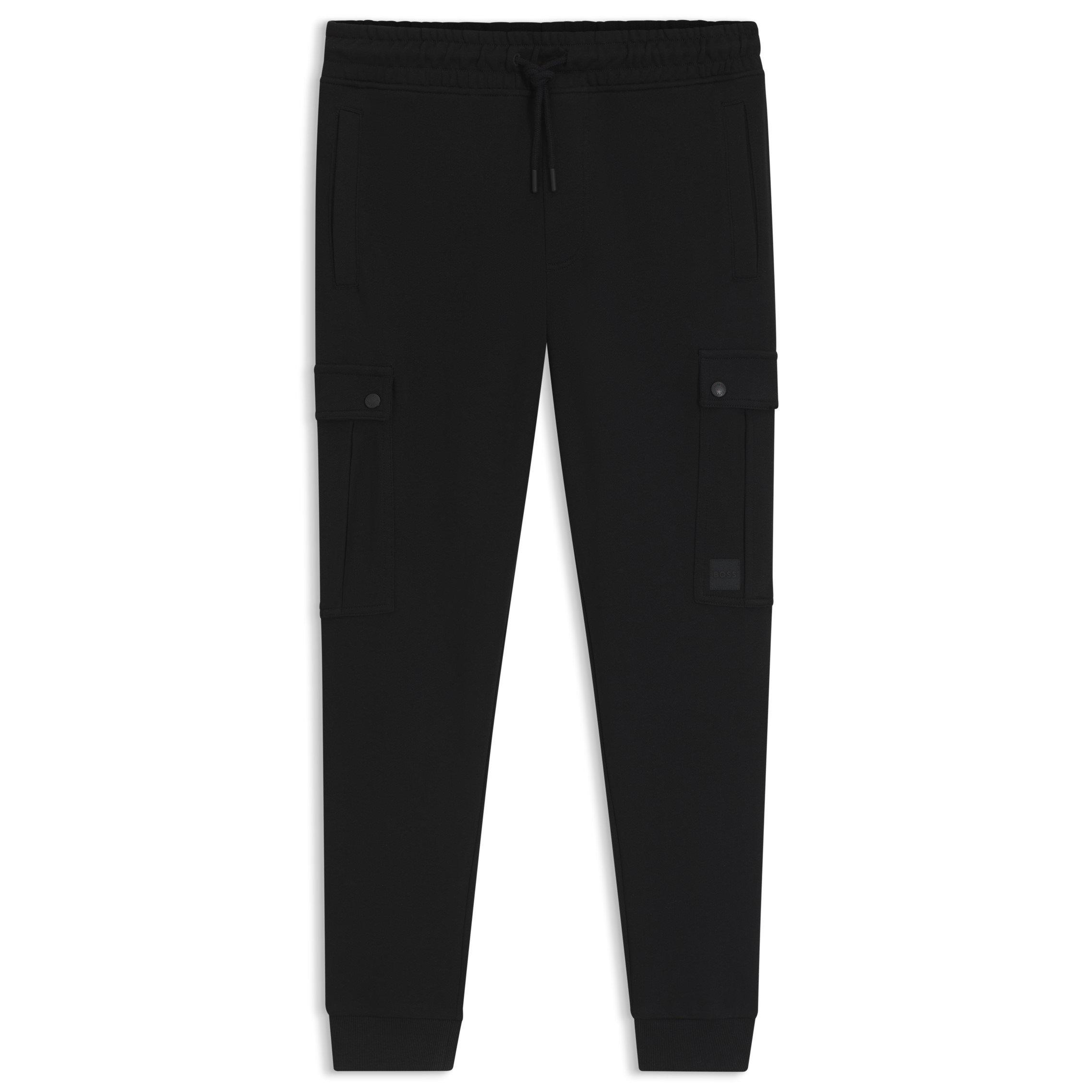 Black 001 - Boss - Men's Seteam Tailored Fit Cargo Trousers