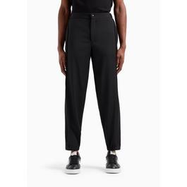 Emporio Armani Wool Crepe Trousers