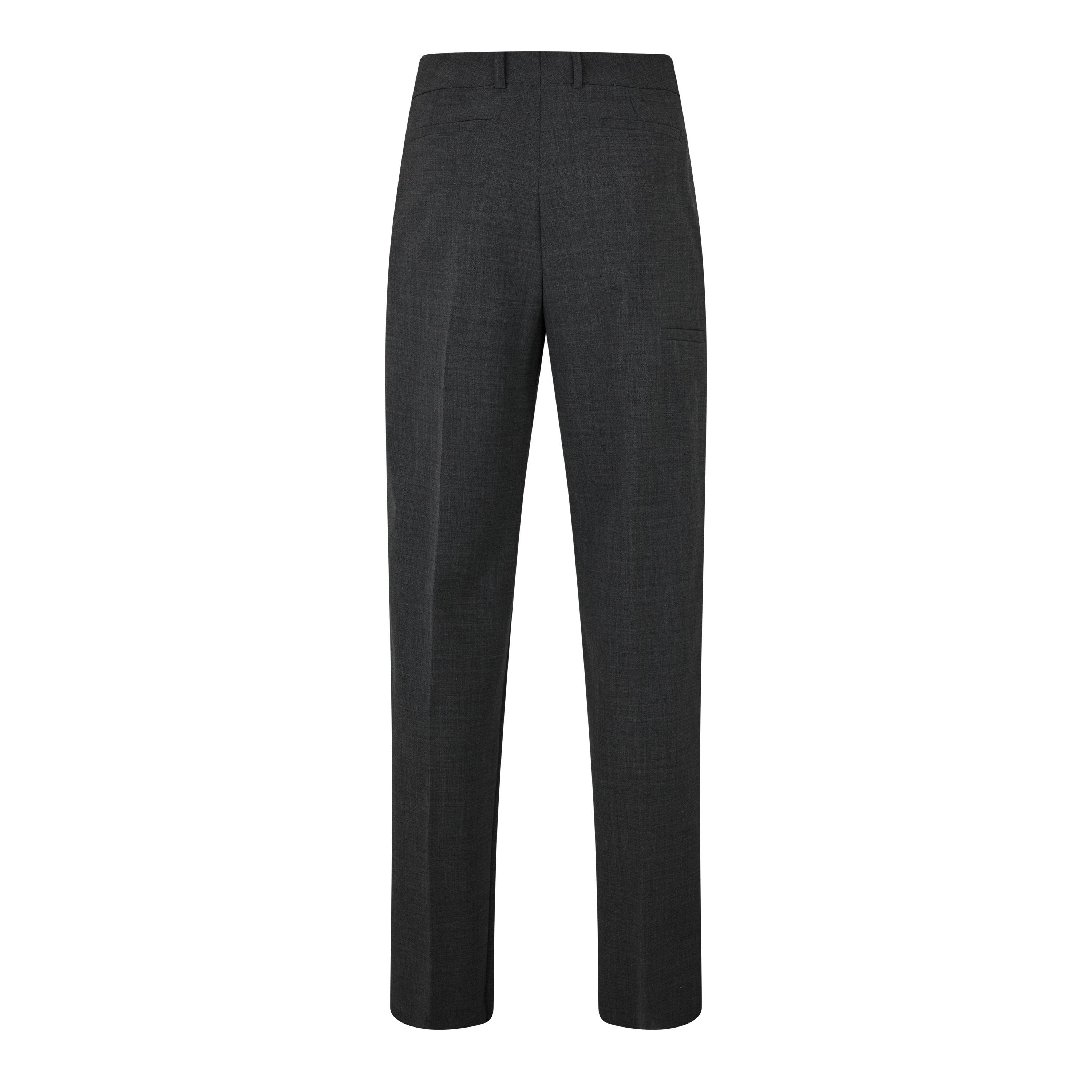 Grey - Off White - Men's Flannel Trousers - 2