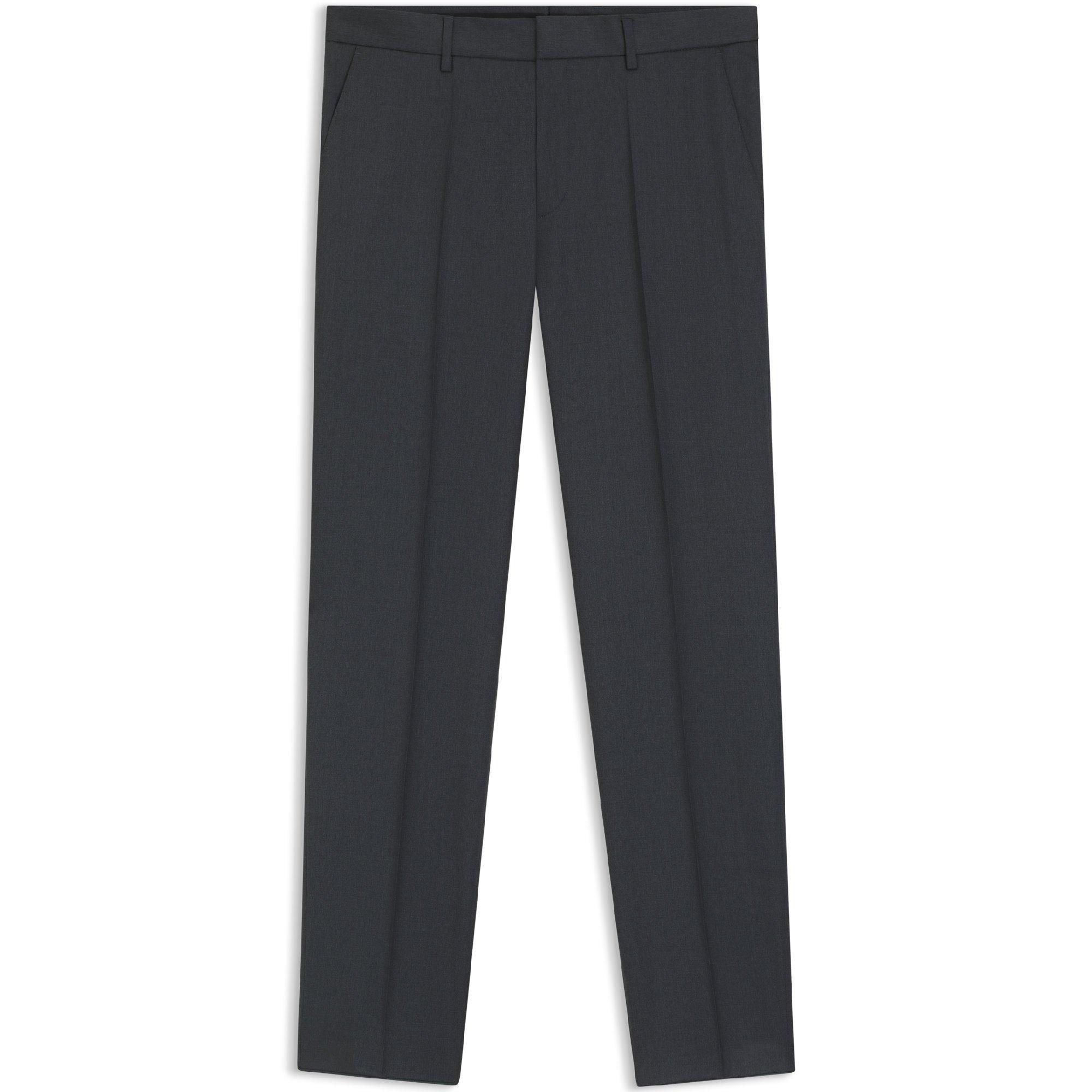 Dark Grey - Boss - H-Lenon-B1 10236006 01 Straight Leg Trousers Mens - 4